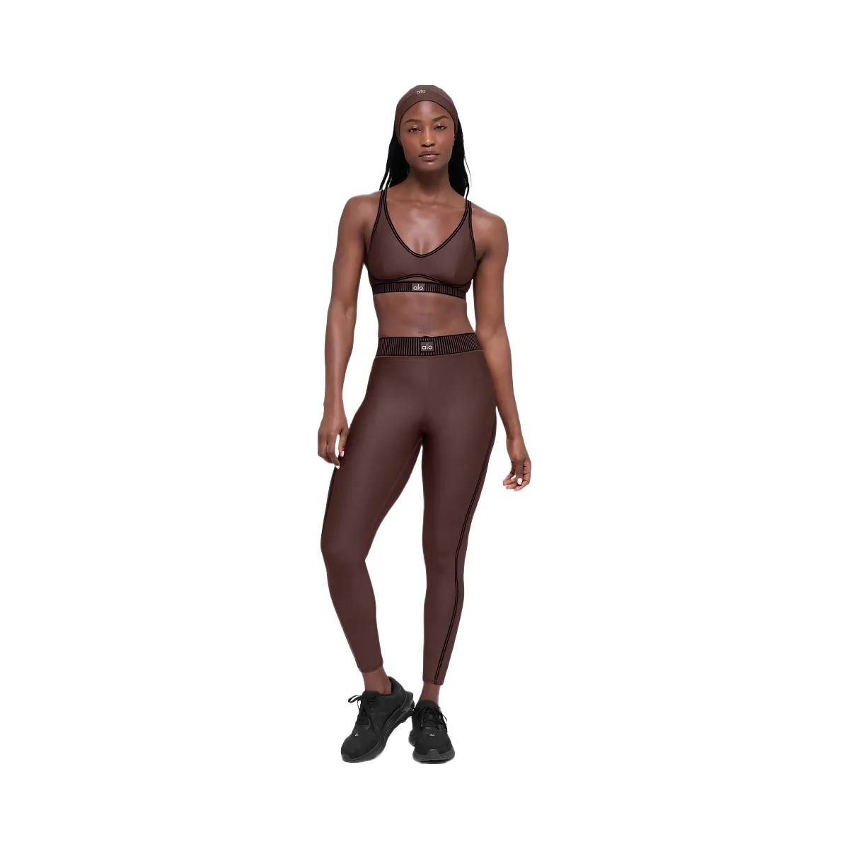 Alo Women's Airlift High-Waist 7/8 Line Up Legging - Brownstone - HypeFly India View 6