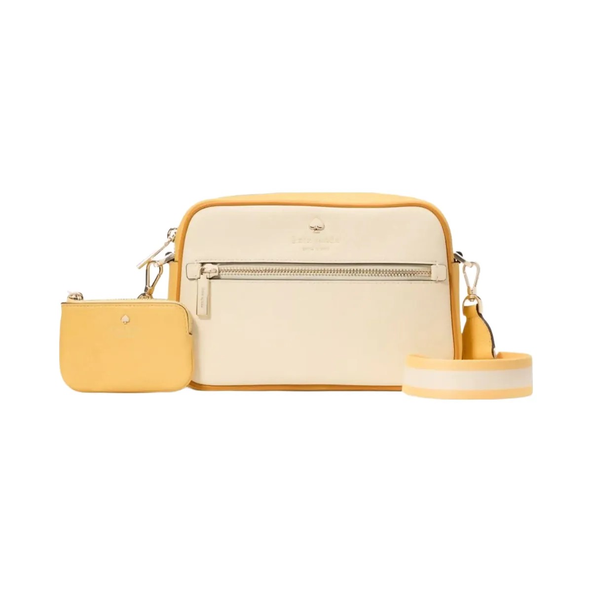 Kate Spade Emma Colorblock Pebbled Leather Large Crossbody Buttermilk Glaze Multi - HypeFly India View 1