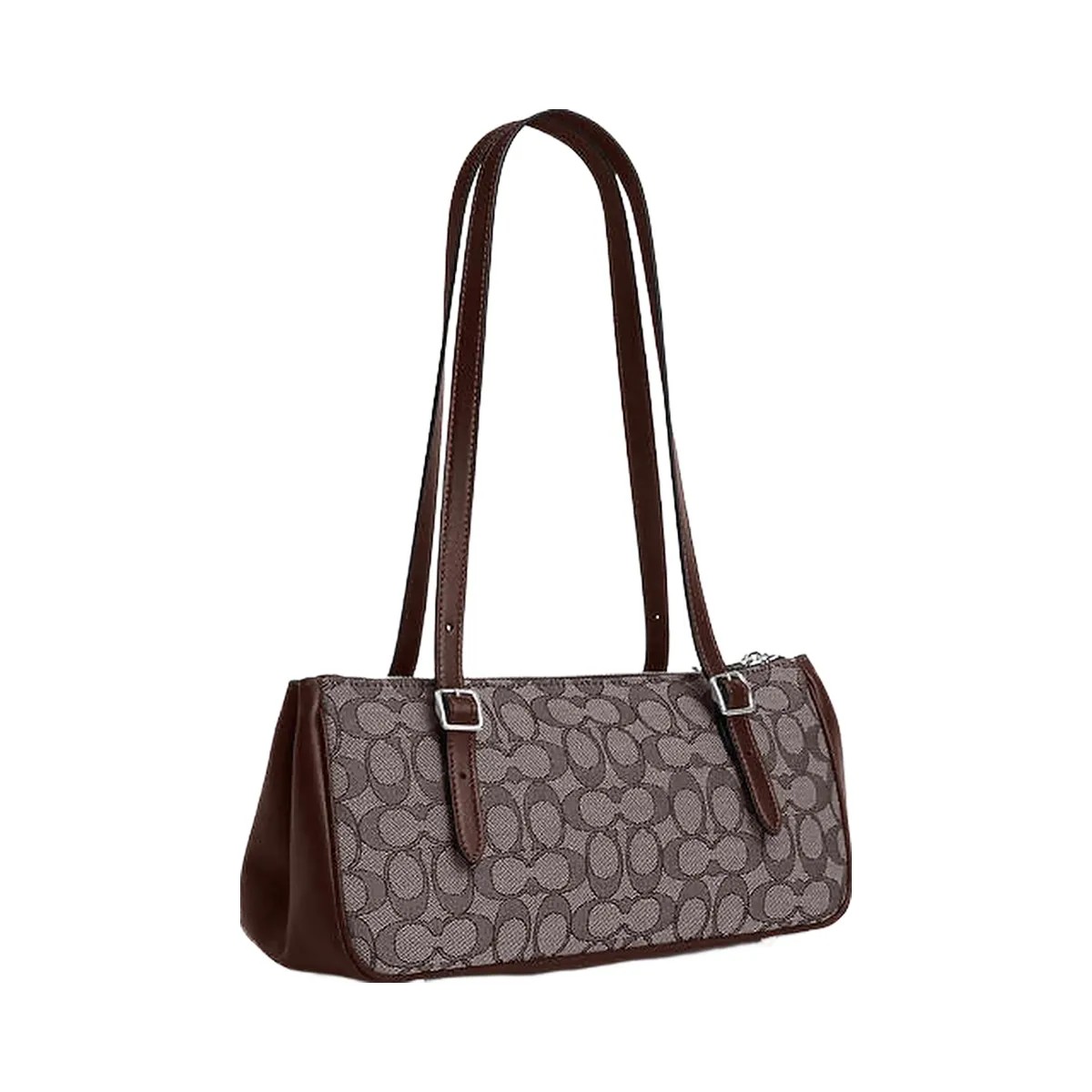 Coach Asher Shoulder Bag In Signature Jacquard Signature Jacquard-Silver-Oak-Maple - HypeFly India View 2