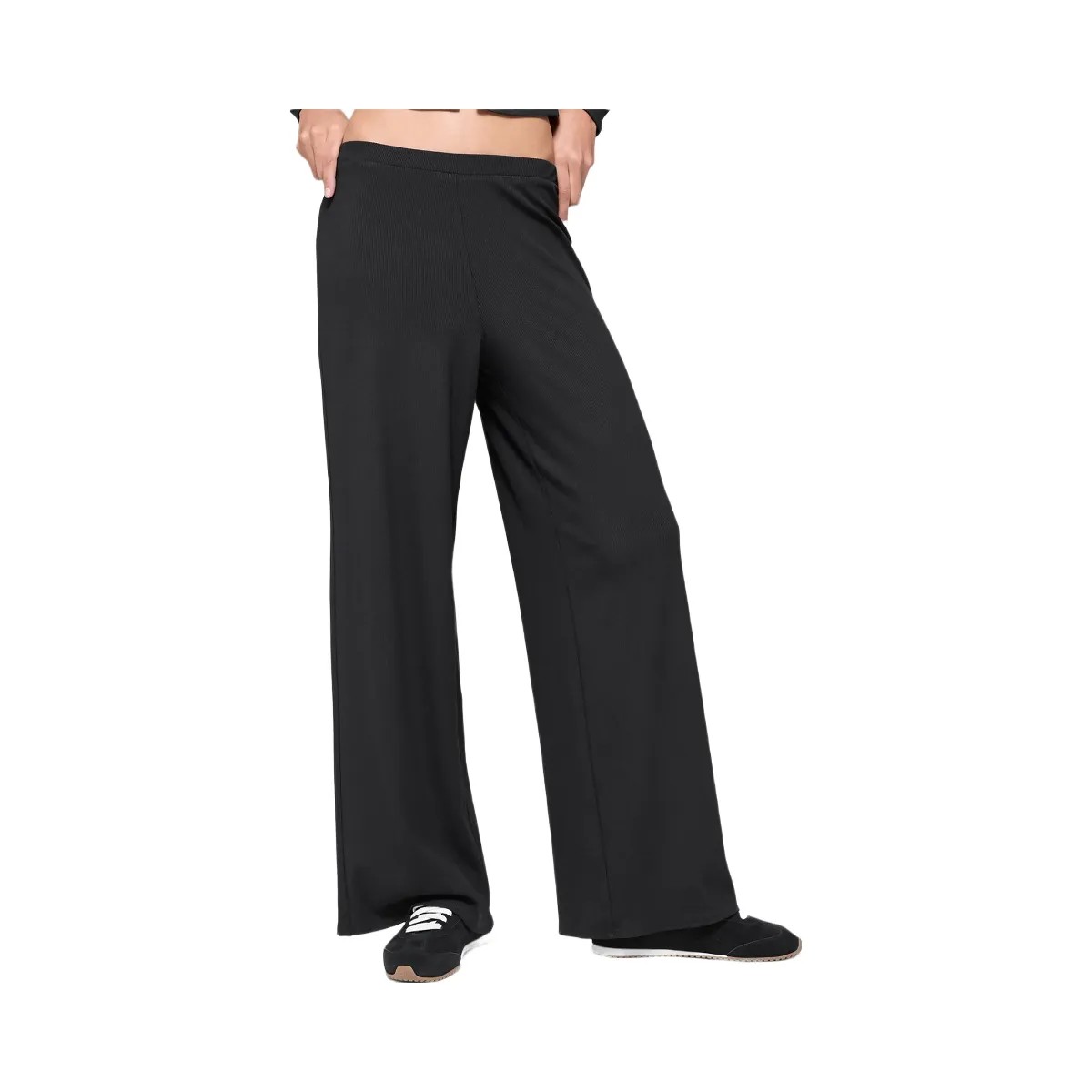 Alo Women's Mid-Rise Dreamlight Straight Pant - Black - HypeFly India View 1