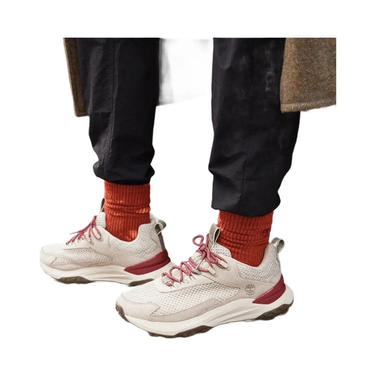Timberland Year Of The Snake Motion Access Waterproof Sneaker Light Taupe Mesh/Dark Red Men'S - HypeFly India View 4