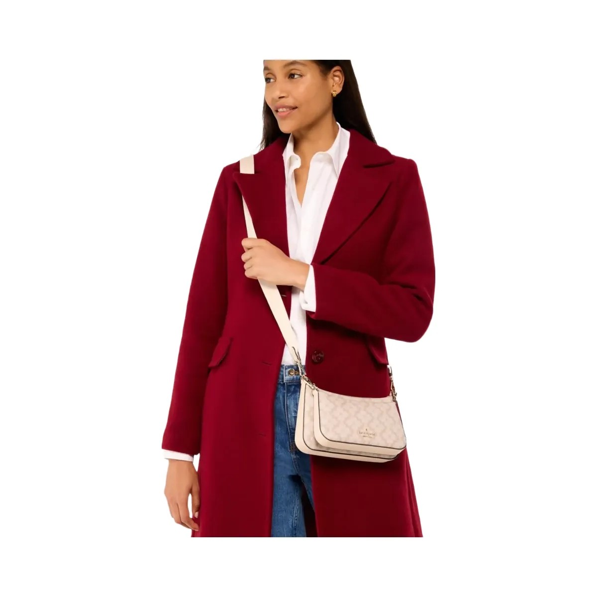 Kate Spade Flower Small Crossbody Dark Beige Multi - HypeFly India View 2