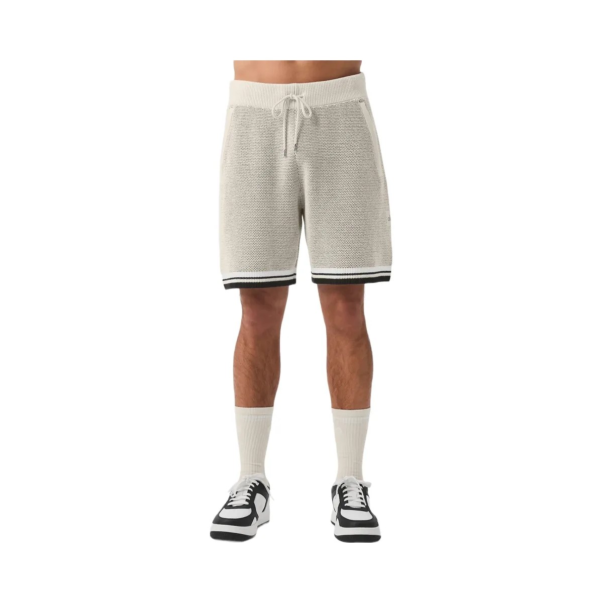 Alo Men's 7" Sports Club Sweater Knit Basketball Short - Bone - HypeFly India View 2