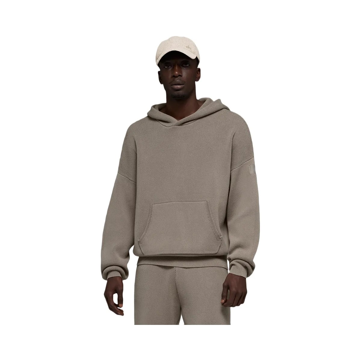 Alo Men's Scholar Hooded Sweater - Light Cocoa - HypeFly India View 1