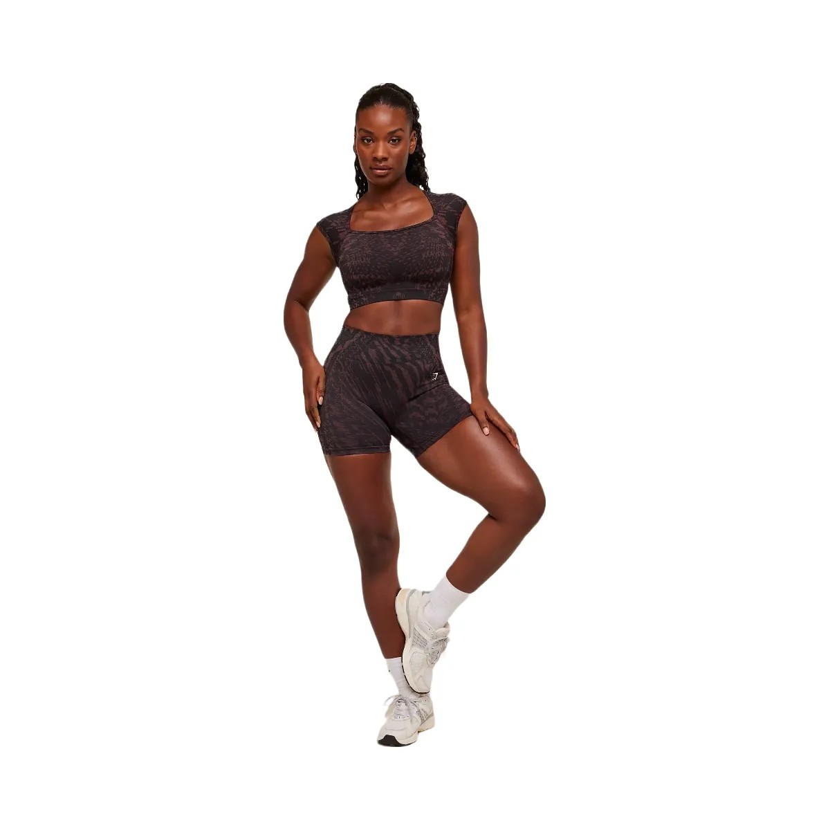 Gymshark Adapt Houndstooth Shorts - Black/Reset Pink - HypeFly India View 6