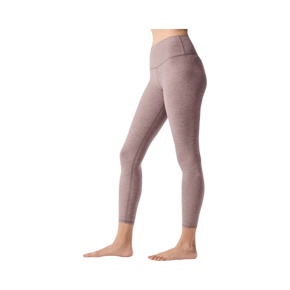 Alo Women's Alosoft High-Waist 7/8 Highlight Legging - Dark Pink Quartz Heather - HypeFly India View 4