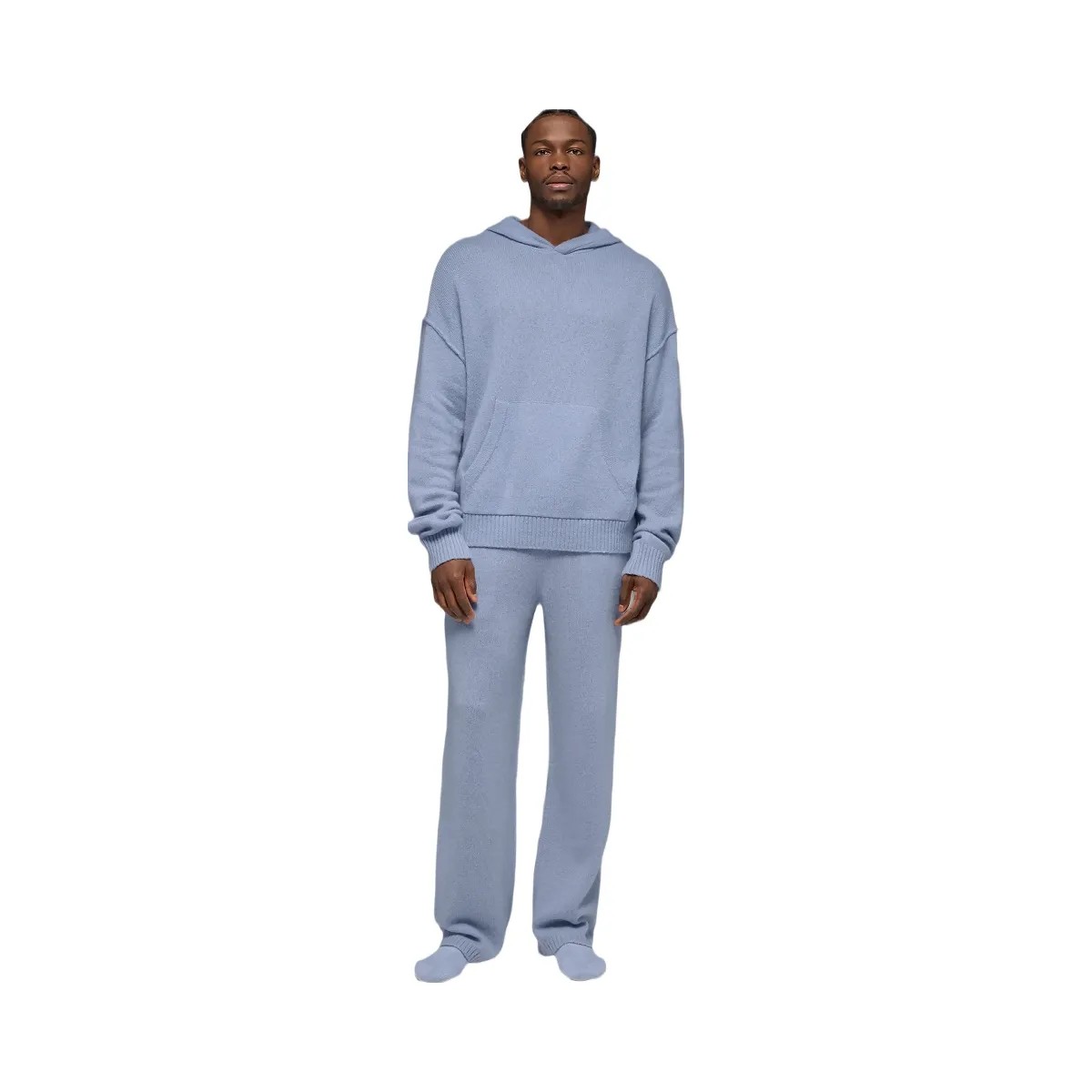 Alo Men's Wool Cashmere New Class Hoodie - Winter Frost - HypeFly India View 1