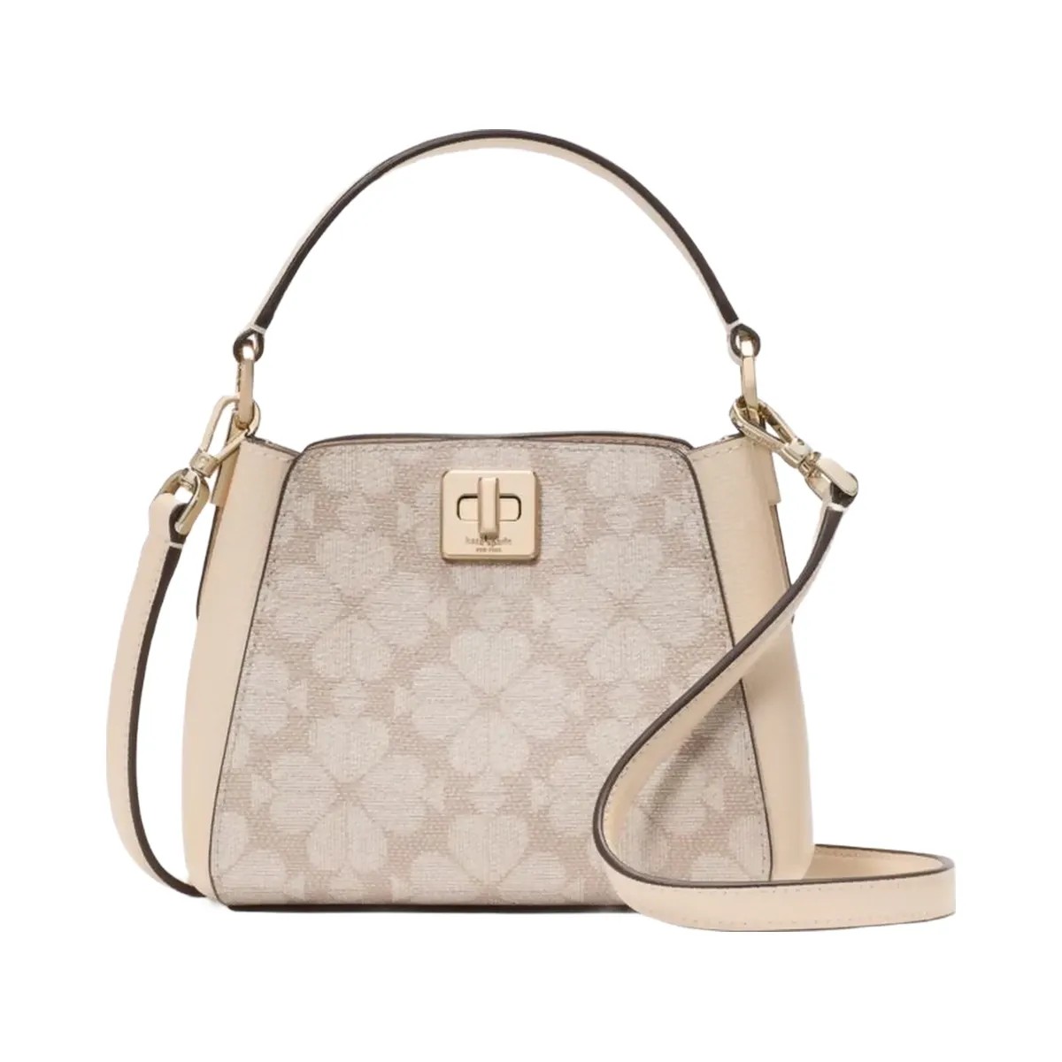 Kate Spade Flower Pvc Mini Top Handle Crossbody Dark Beige Multi - HypeFly India View 1