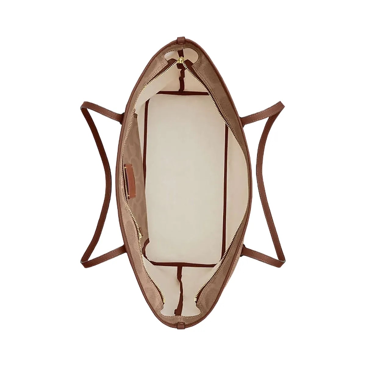 Coach Large City Tote Bag In Maxi Signature Canvas Signature Canvas-Gold-Tan-Brown - HypeFly India View 4