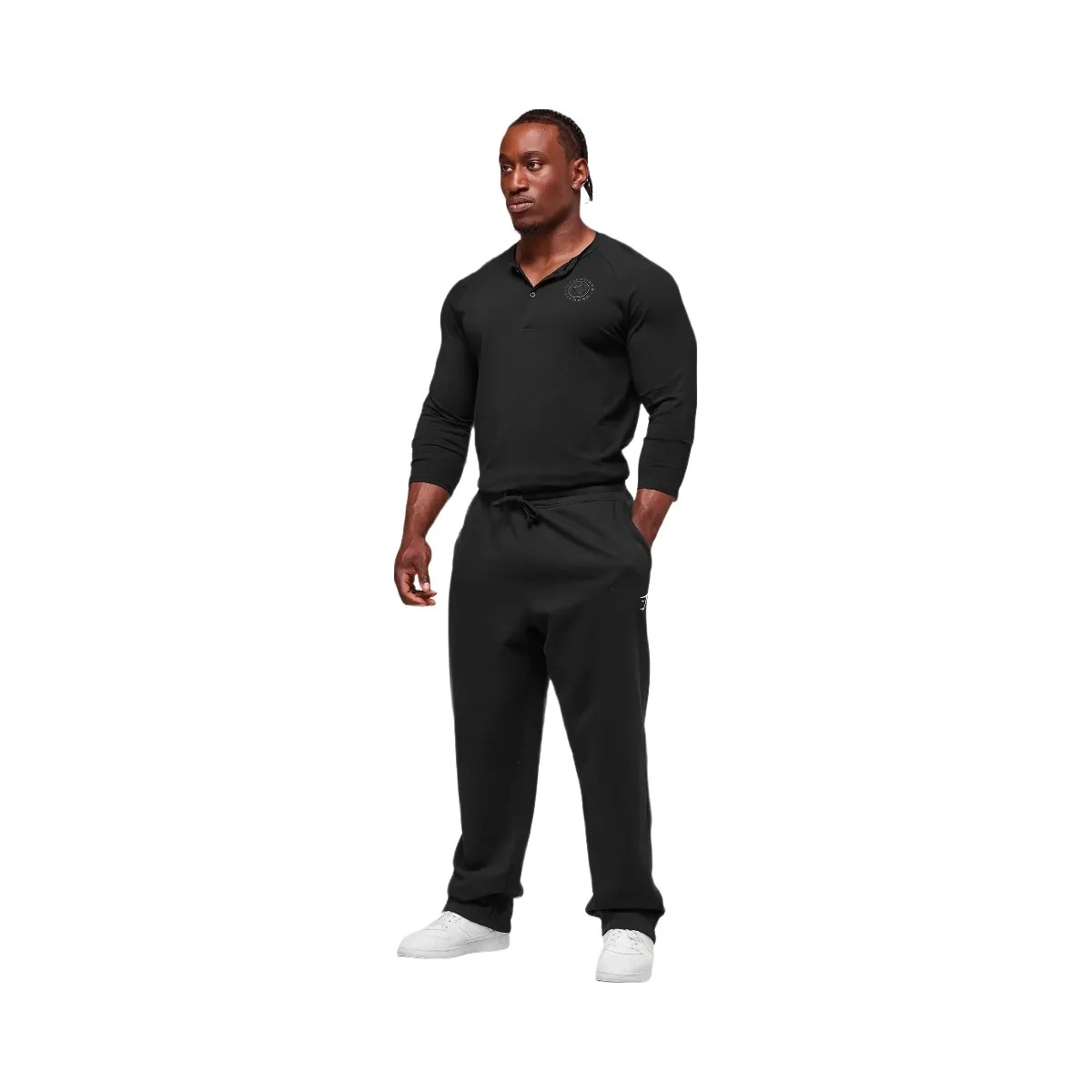 Gymshark Legacy Henley - Black - HypeFly India View 4