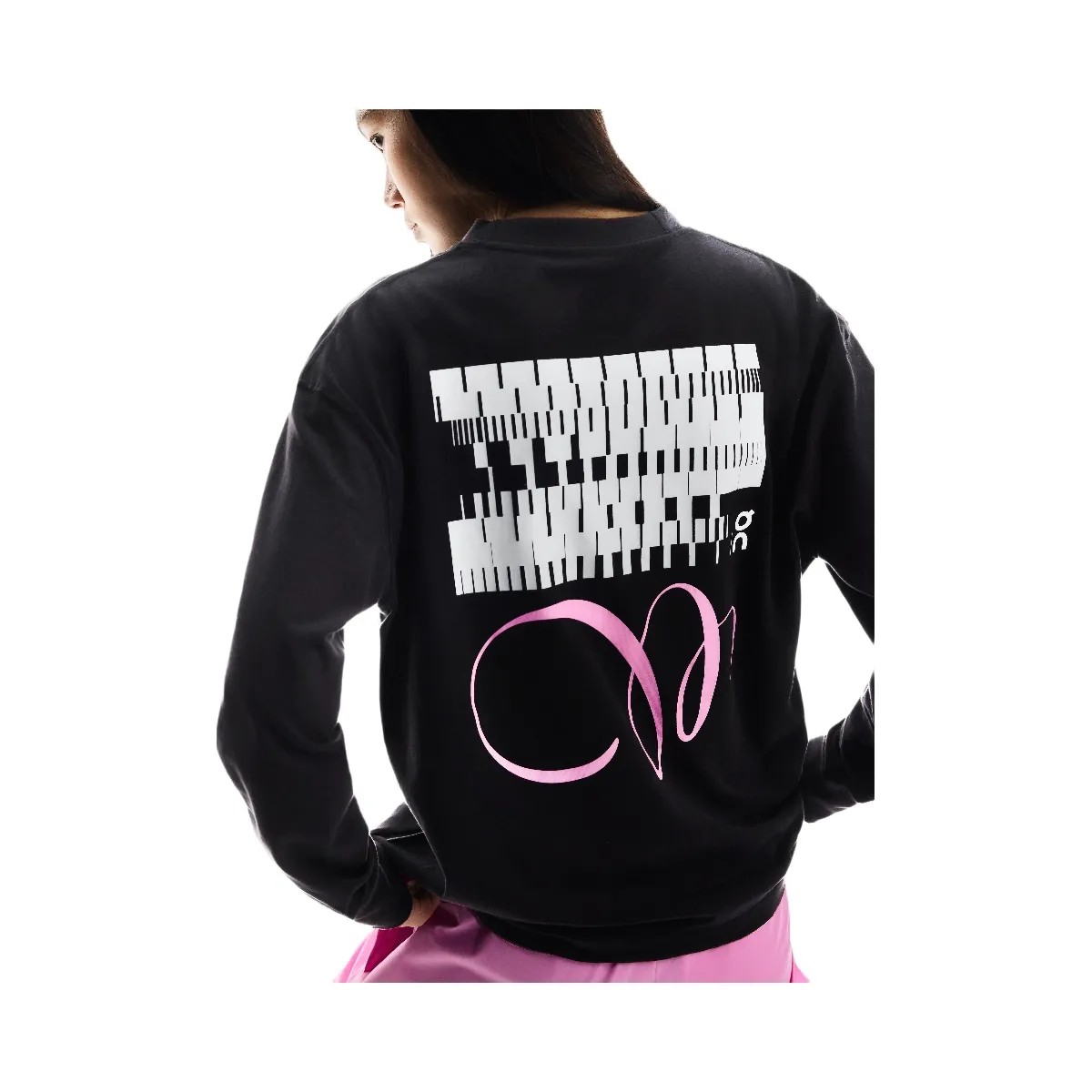 On Club Long-T Graphic Black - HypeFly India View 4