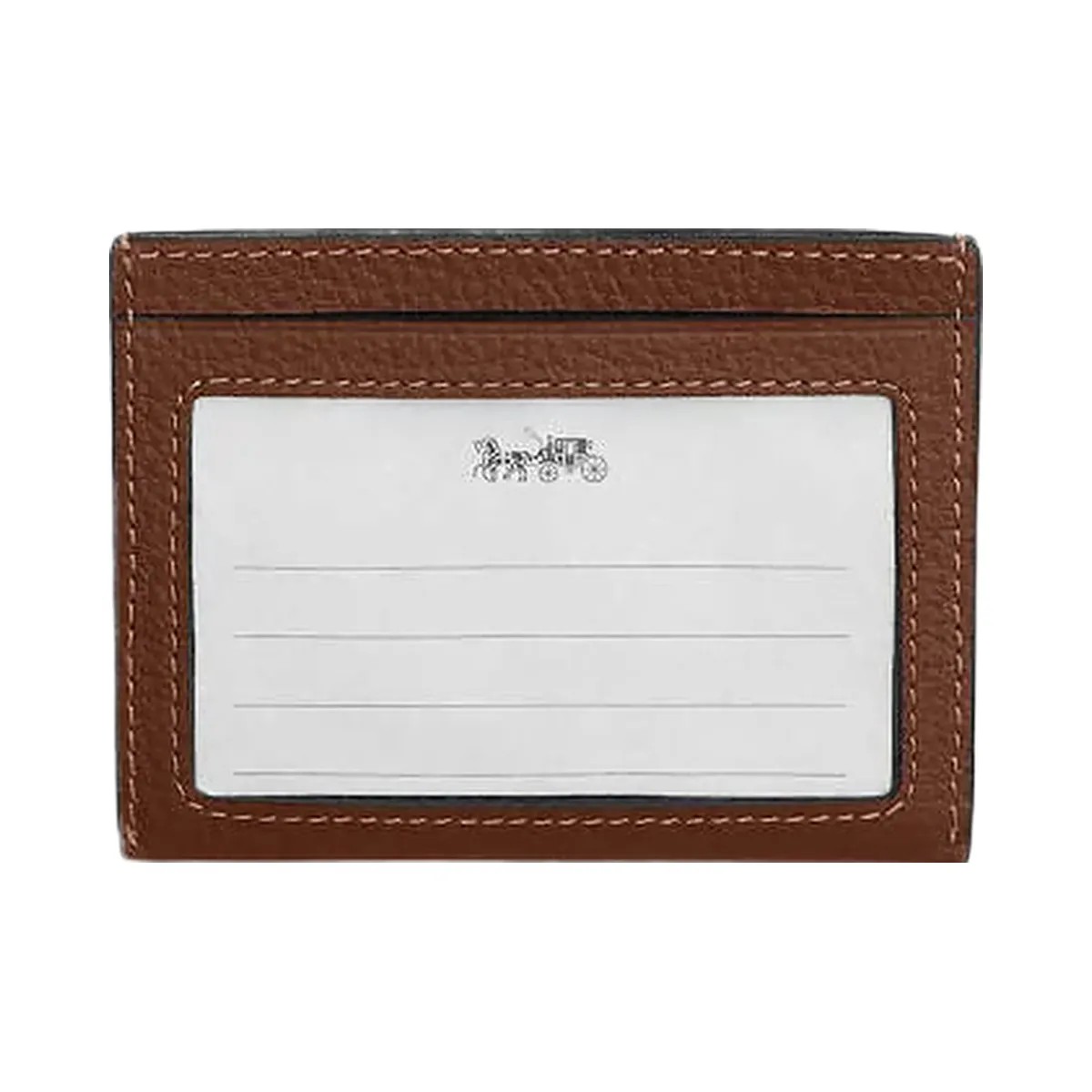 Coach Slim Id Card Case Pebbled Leather-Saddle - HypeFly India View 1