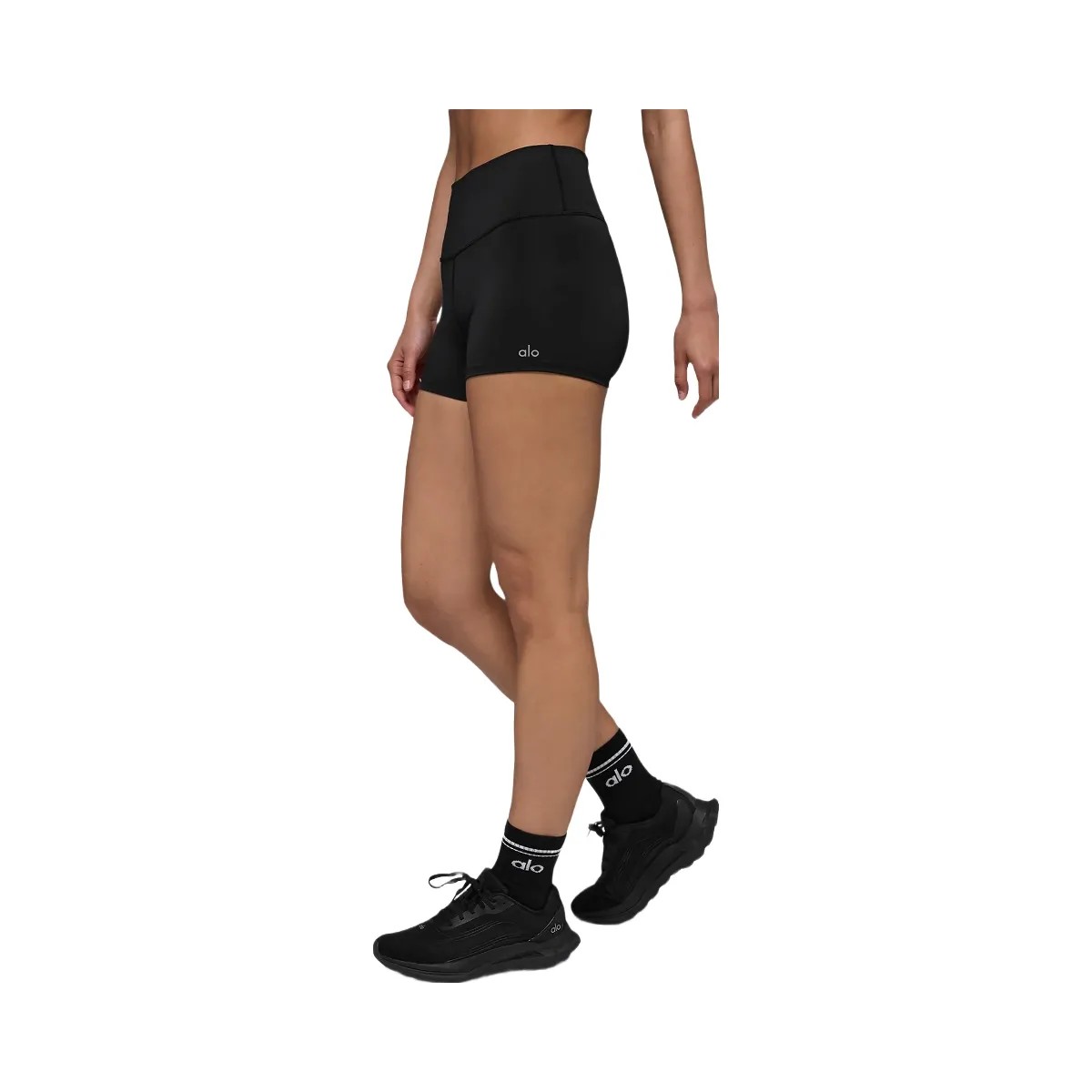 Alo Women's 3" High-Waist Airlift Short - Black - HypeFly India View 5