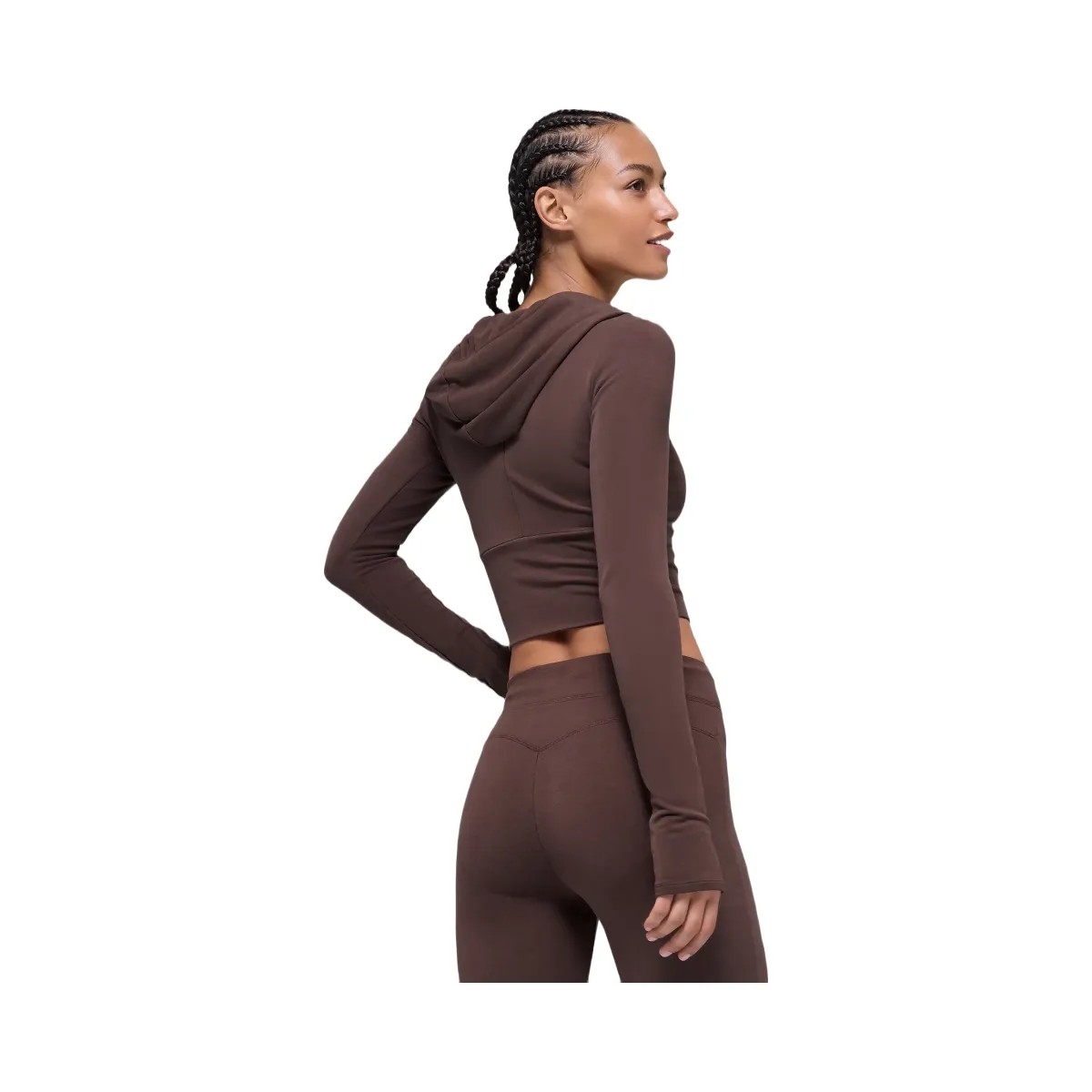 Alo Women's Sway Full Zip Hoodie - Brownstone - HypeFly India View 3