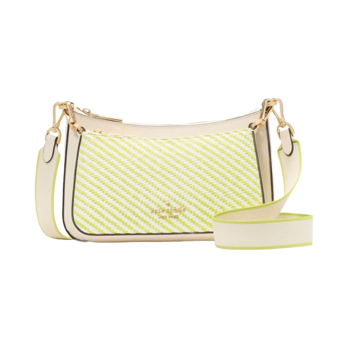 Kate Spade Duet Straw Crossbody Lime Slushy Multi - HypeFly India View 6