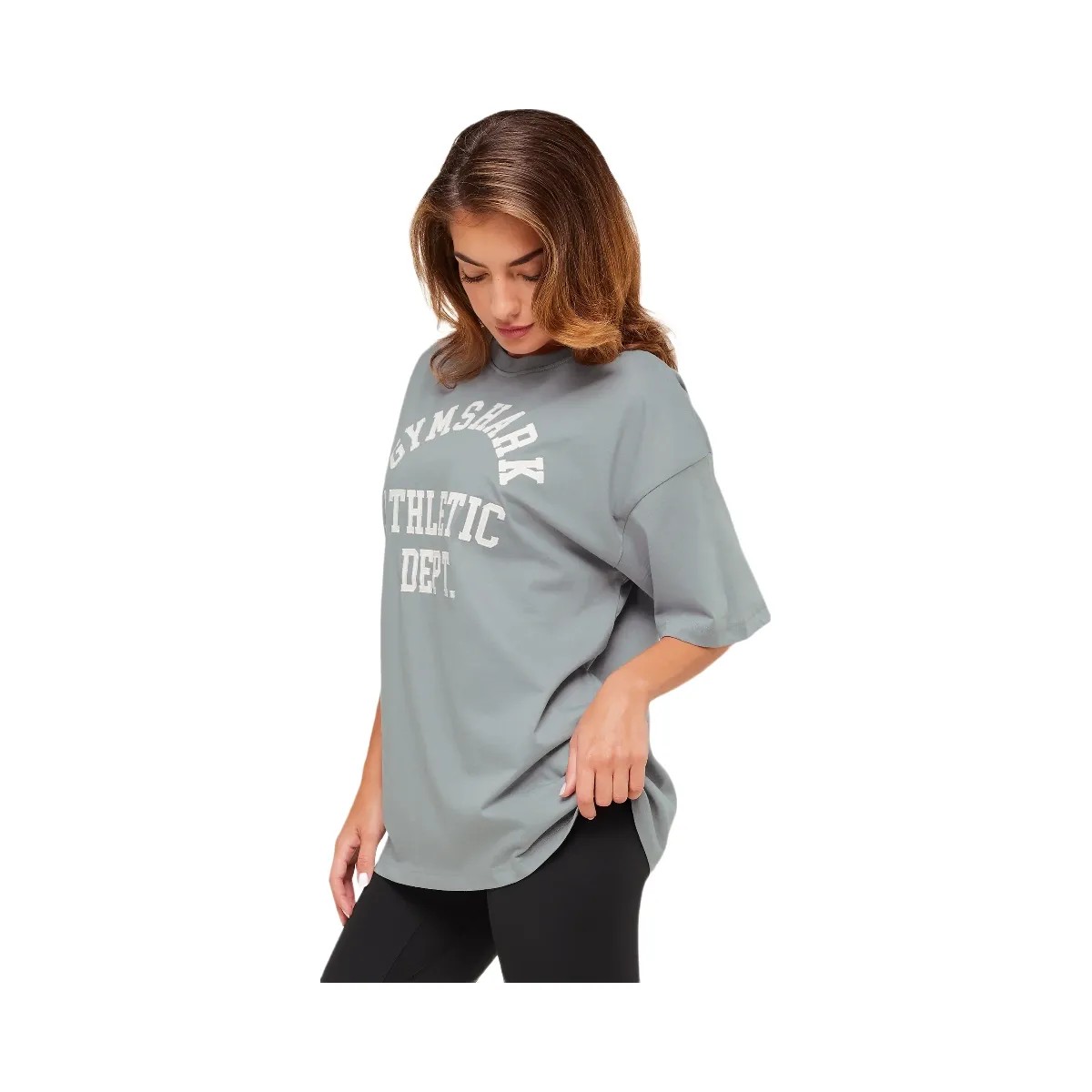 Gymshark Athletic Department Oversized Graphic T-Shirt - Denim Grey - HypeFly India View 4