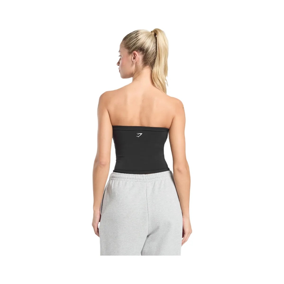 Gymshark Everyday Seamless Midi Tube Top - Black - HypeFly India View 2