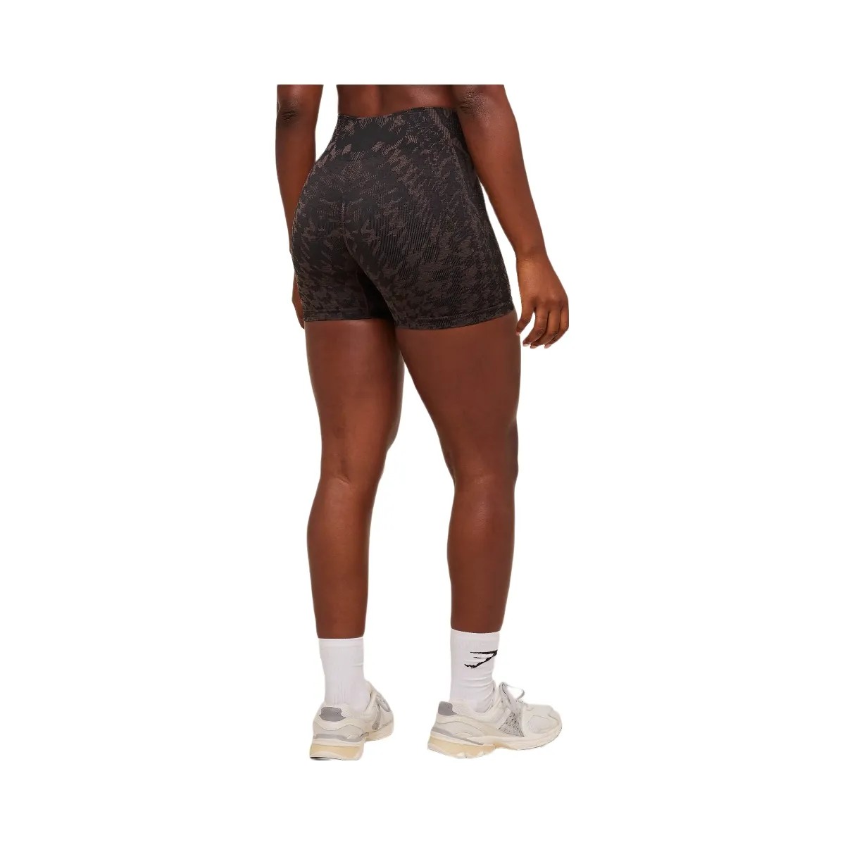 Gymshark Adapt Houndstooth Shorts - Black/Chestnut Pink - HypeFly India View 2