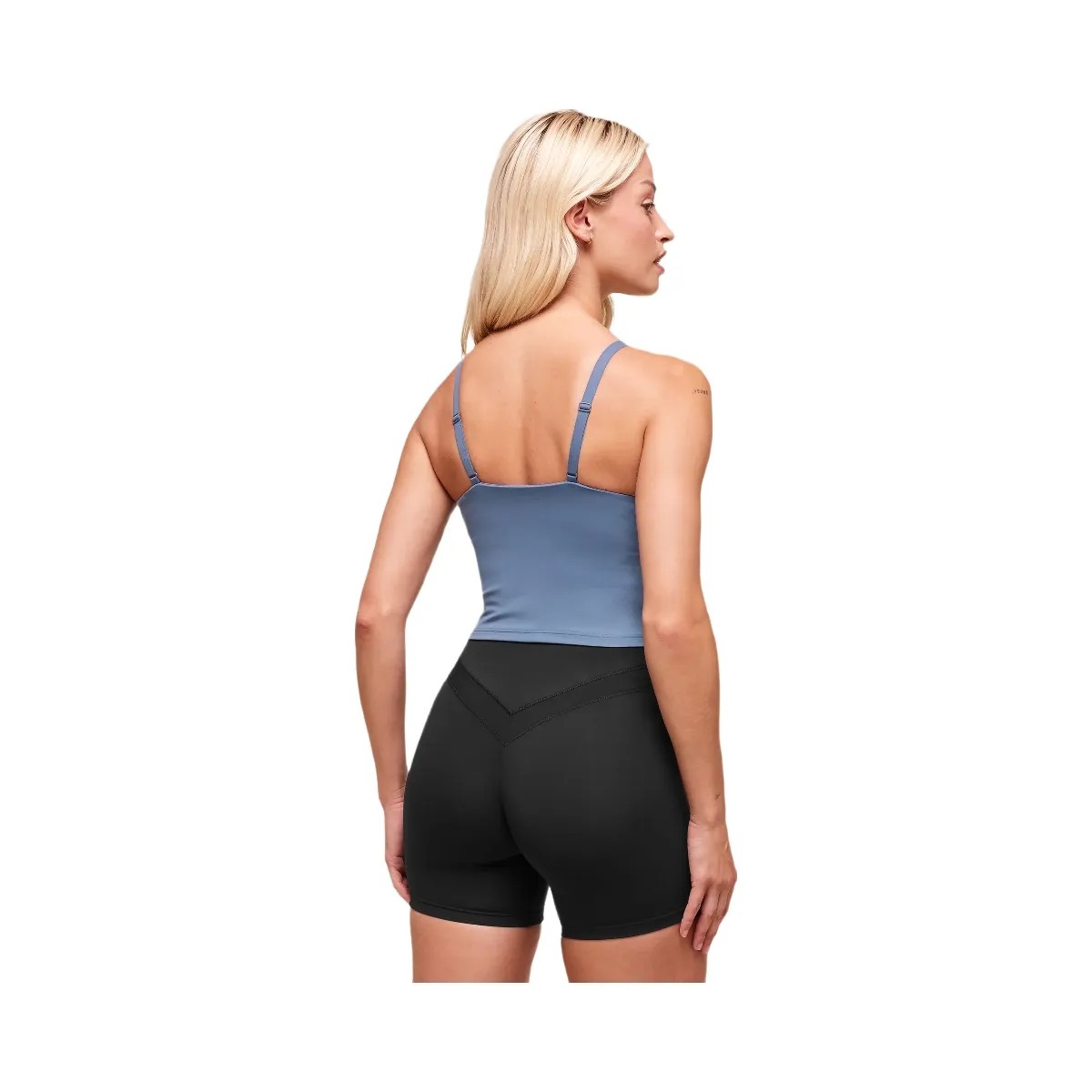 Gymshark Training Cami Tank With Shelf - Worn Blue - HypeFly India View 2