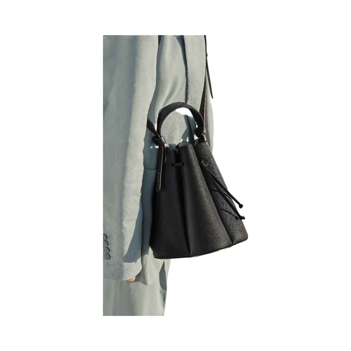 Polene Numero Huit Textured Black - HypeFly India View 5