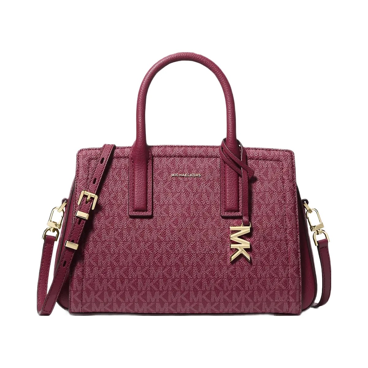Michael Kors Laila Small Signature Logo Satchel Mulberry - HypeFly India View 1