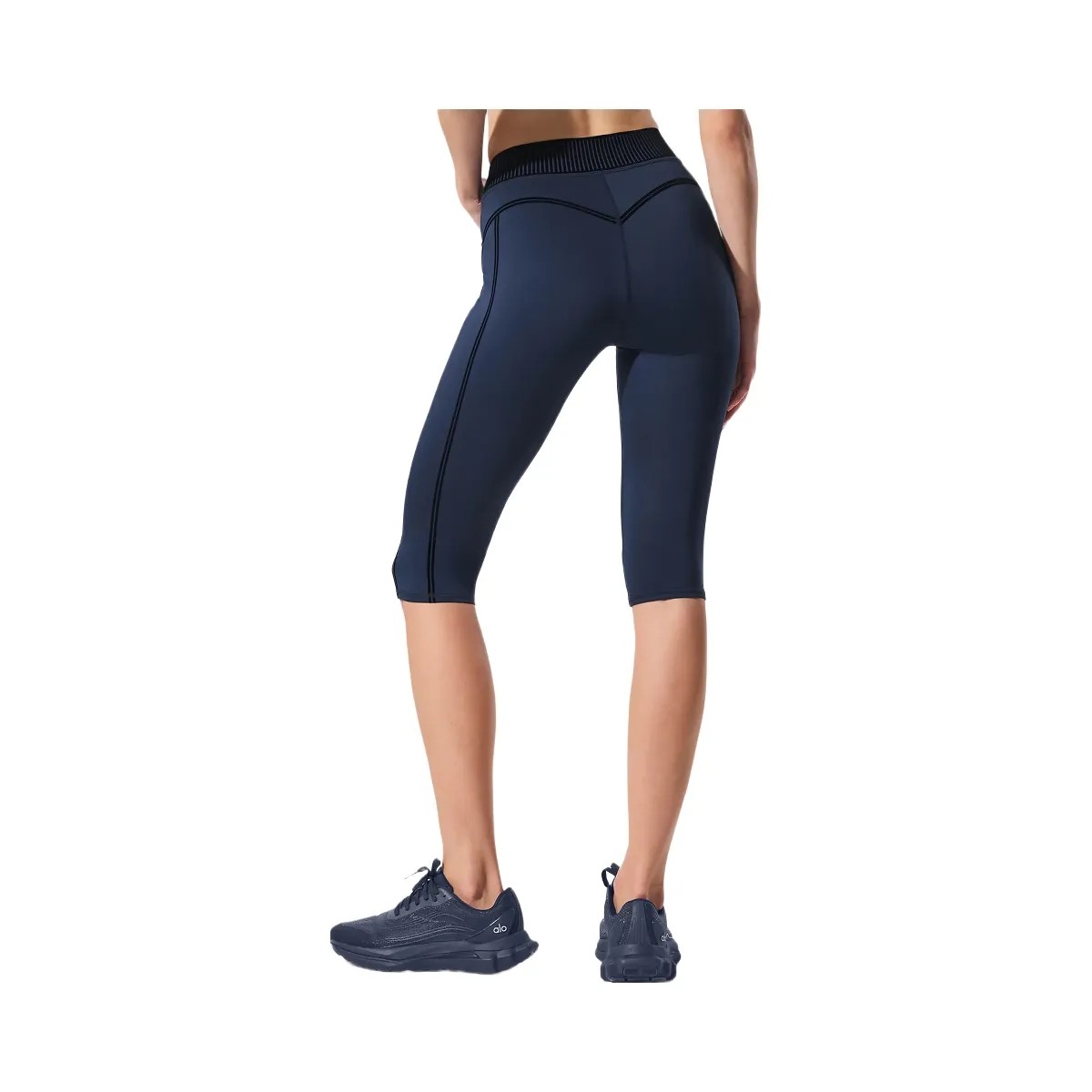 Alo Women's Airlift High-Waist Line Up Capri - Navy - HypeFly India View 1