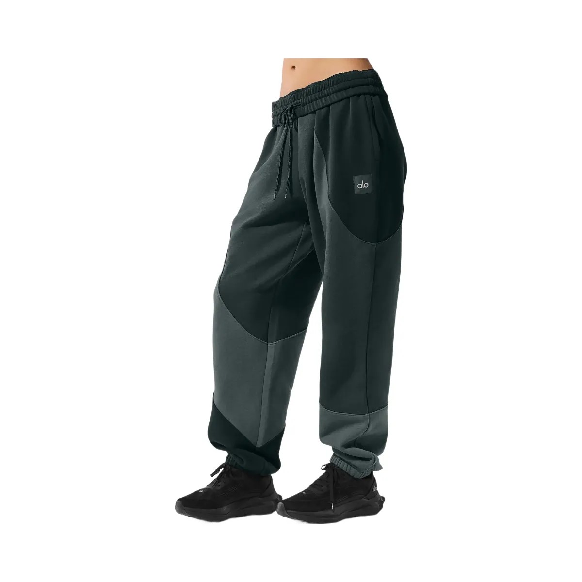 Alo Make Waves Sweatpant - Charcoal Green Tonal - HypeFly India View 2