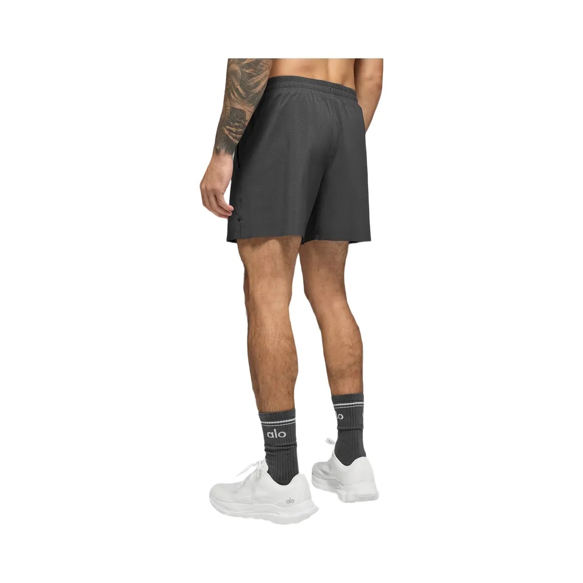 Alo Men's 5" Traction Running Short - Anthracite - HypeFly India View 3