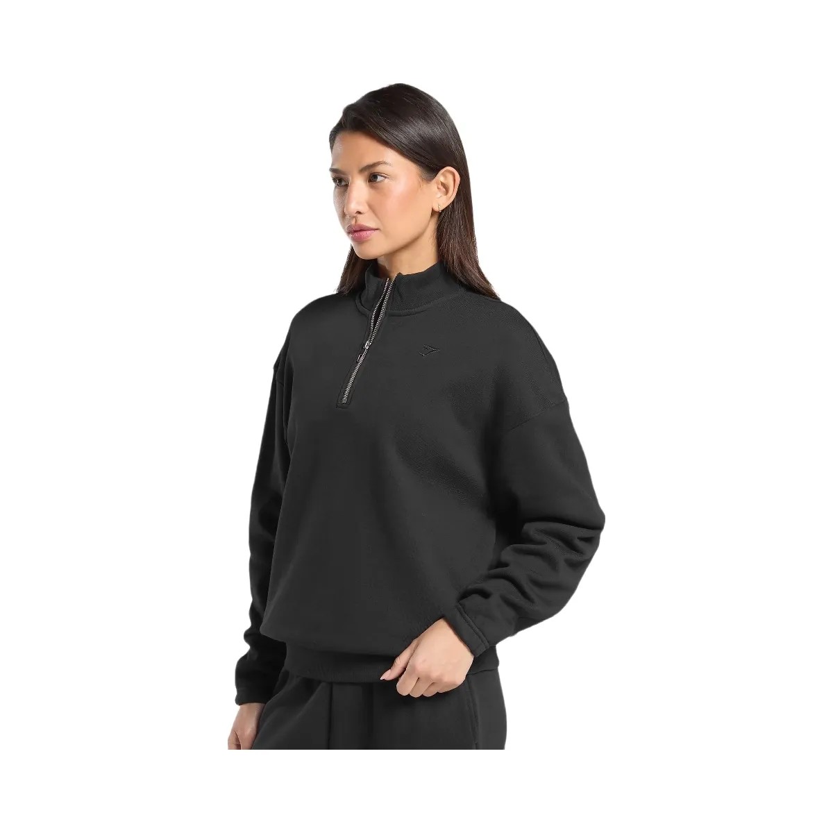 Gymshark Rest Day Sweats 2.0 1/4 Zip Pullover - Black - HypeFly India View 3