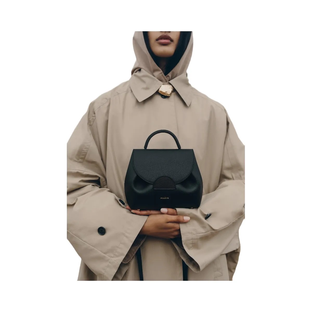 Polene Numero Un Nano Textured Black - HypeFly India View 7