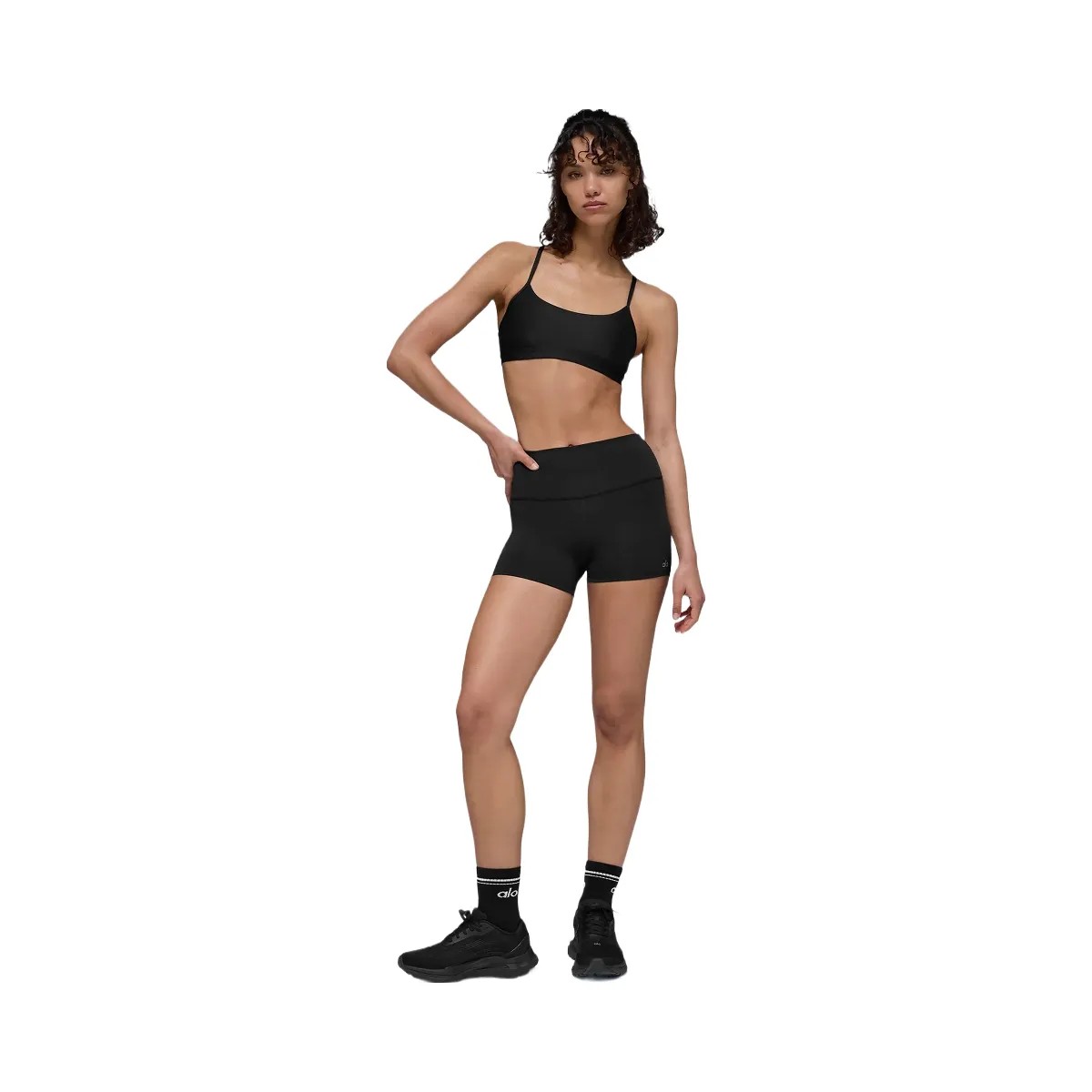 Alo Women's 3" High-Waist Airlift Short - Black - HypeFly India View 1