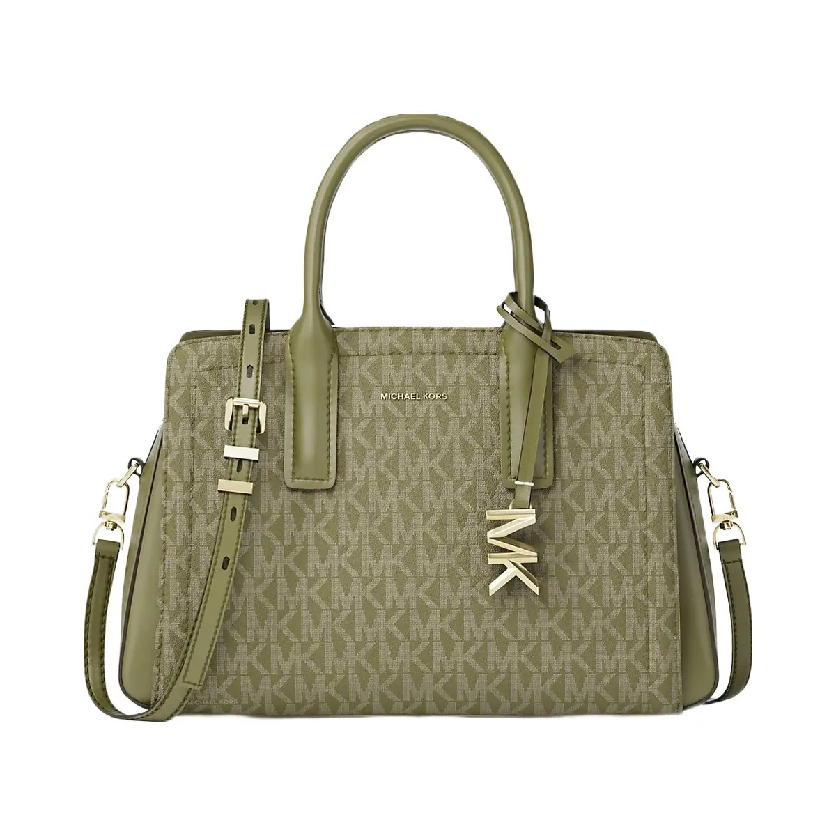 Michael Kors Laila Small Signature Logo Satchel Pistachio - HypeFly India View 1
