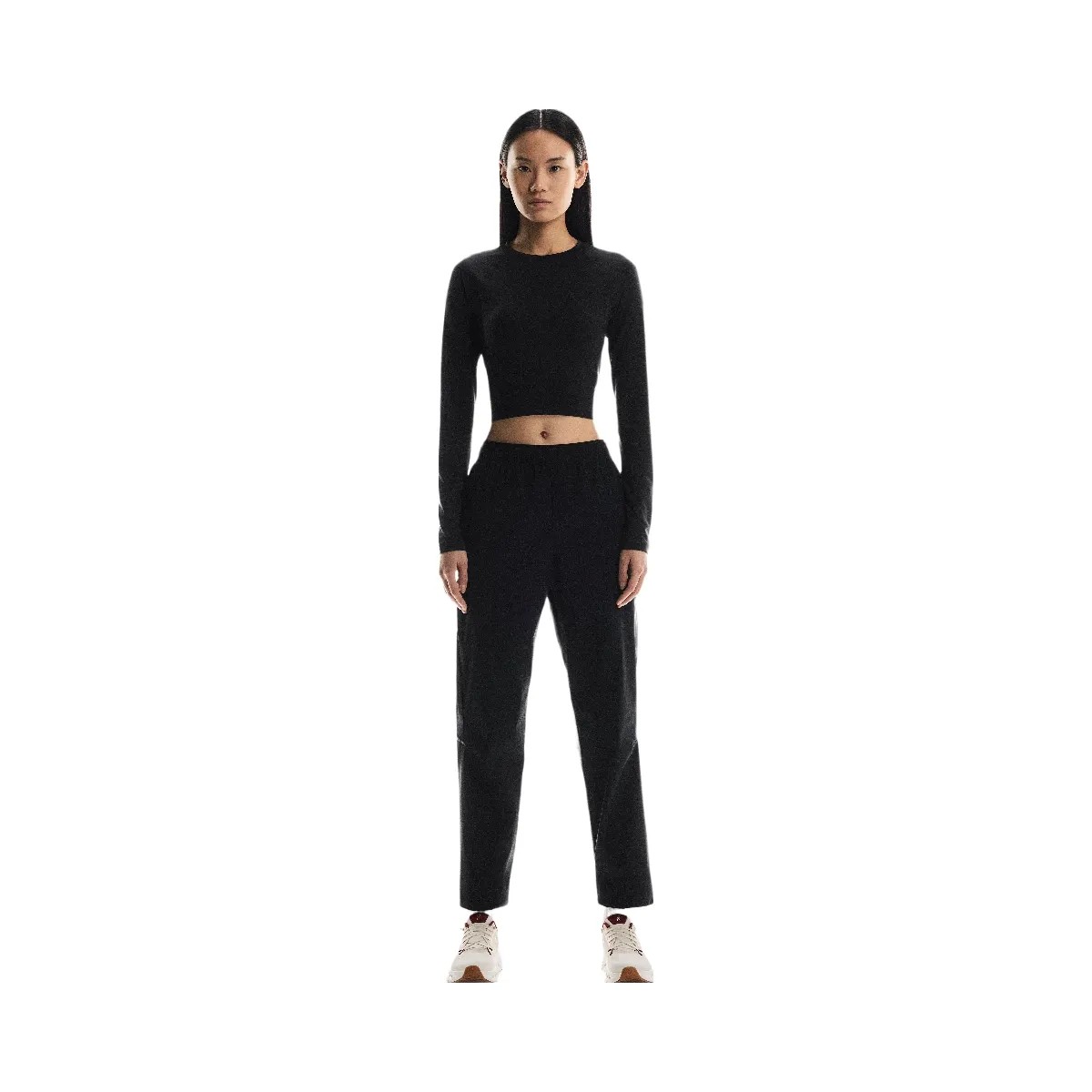 On Studio Long-T Crop Black  - HypeFly India View 3