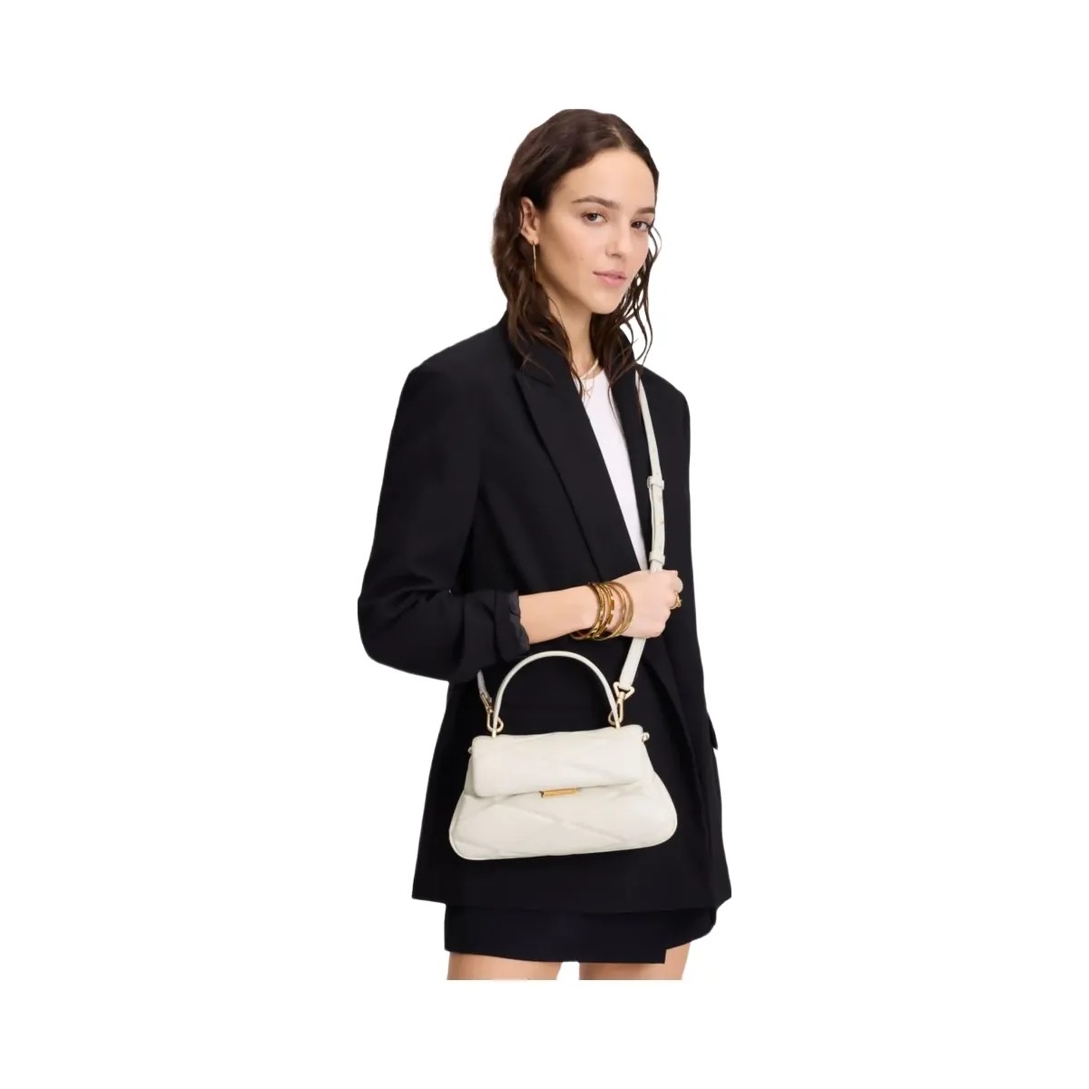 Kate Spade Grace Quilted Top Handle Bag Cream - HypeFly India View 3