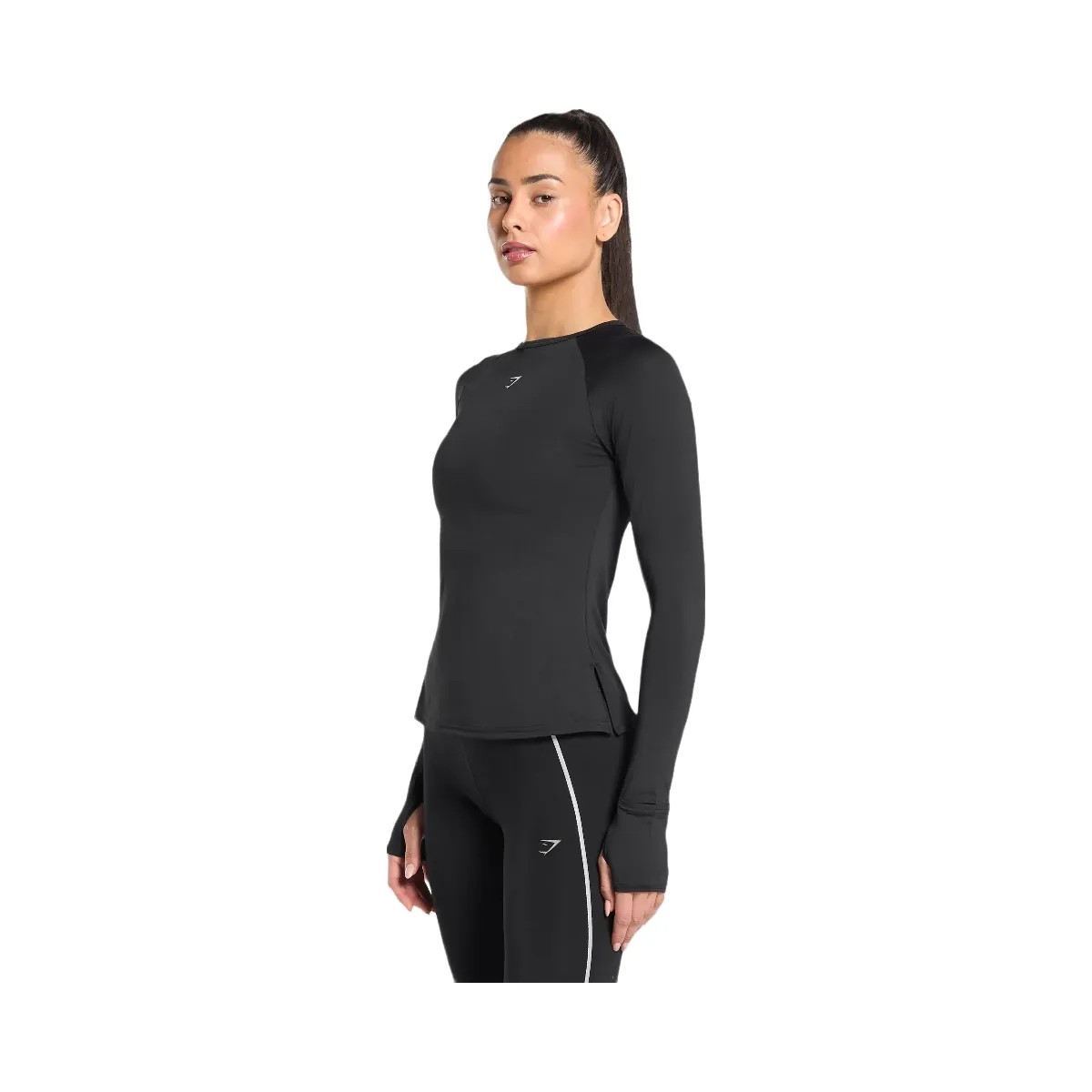 Gymshark Running Long Sleeve Top - Black - HypeFly India View 4