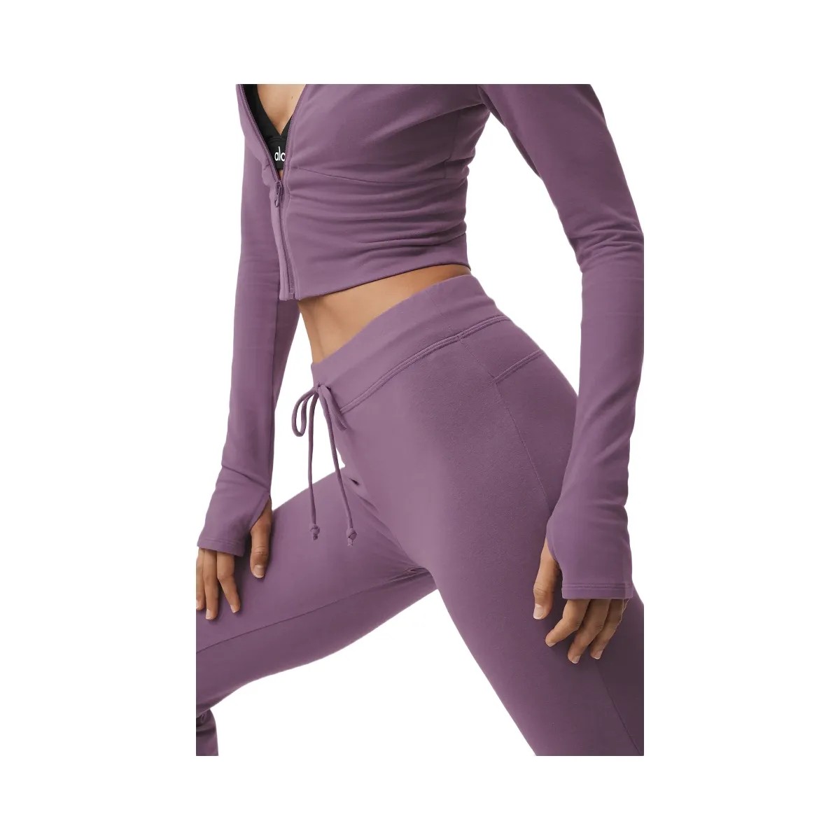 Alo Women's Sway Bootcut Sweatpant - Plum Kiss - HypeFly India View 2