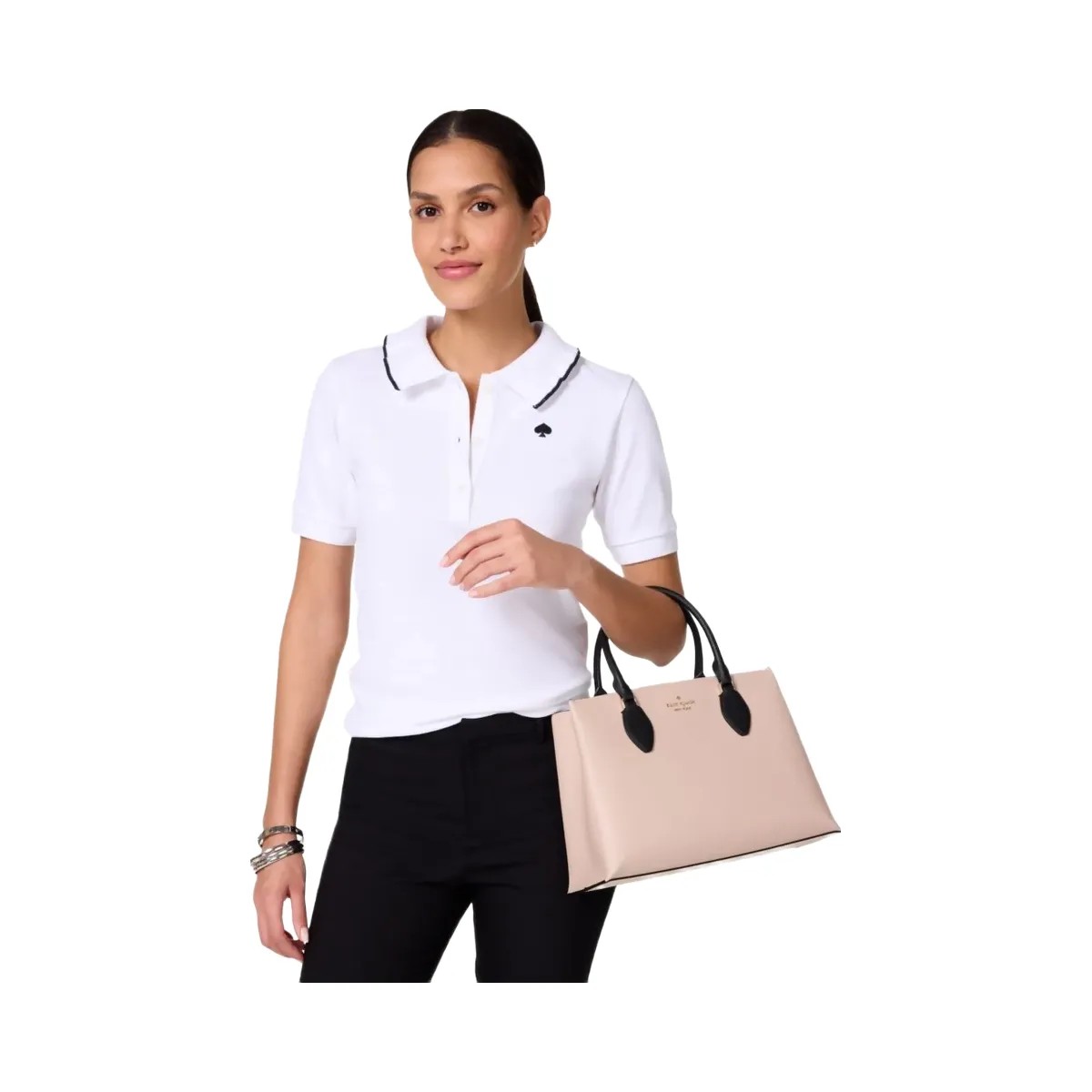 Kate Spade Rae Medium Satchel Warm Beige Multi - HypeFly India View 2