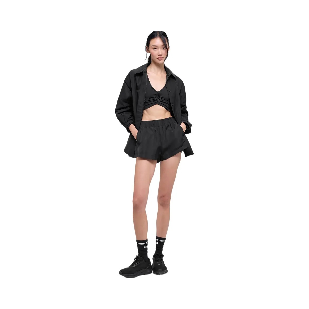Alo Women's Socialite Shacket - Black - HypeFly India View 1