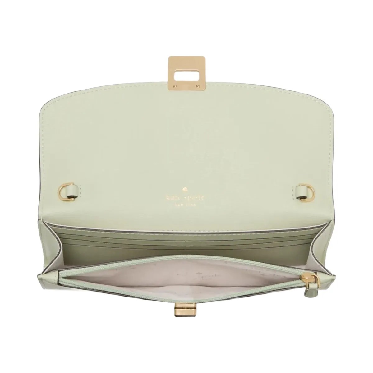 Kate Spade Phoebe Turnlock Wallet on chain Sage Bundle - HypeFly India View 4