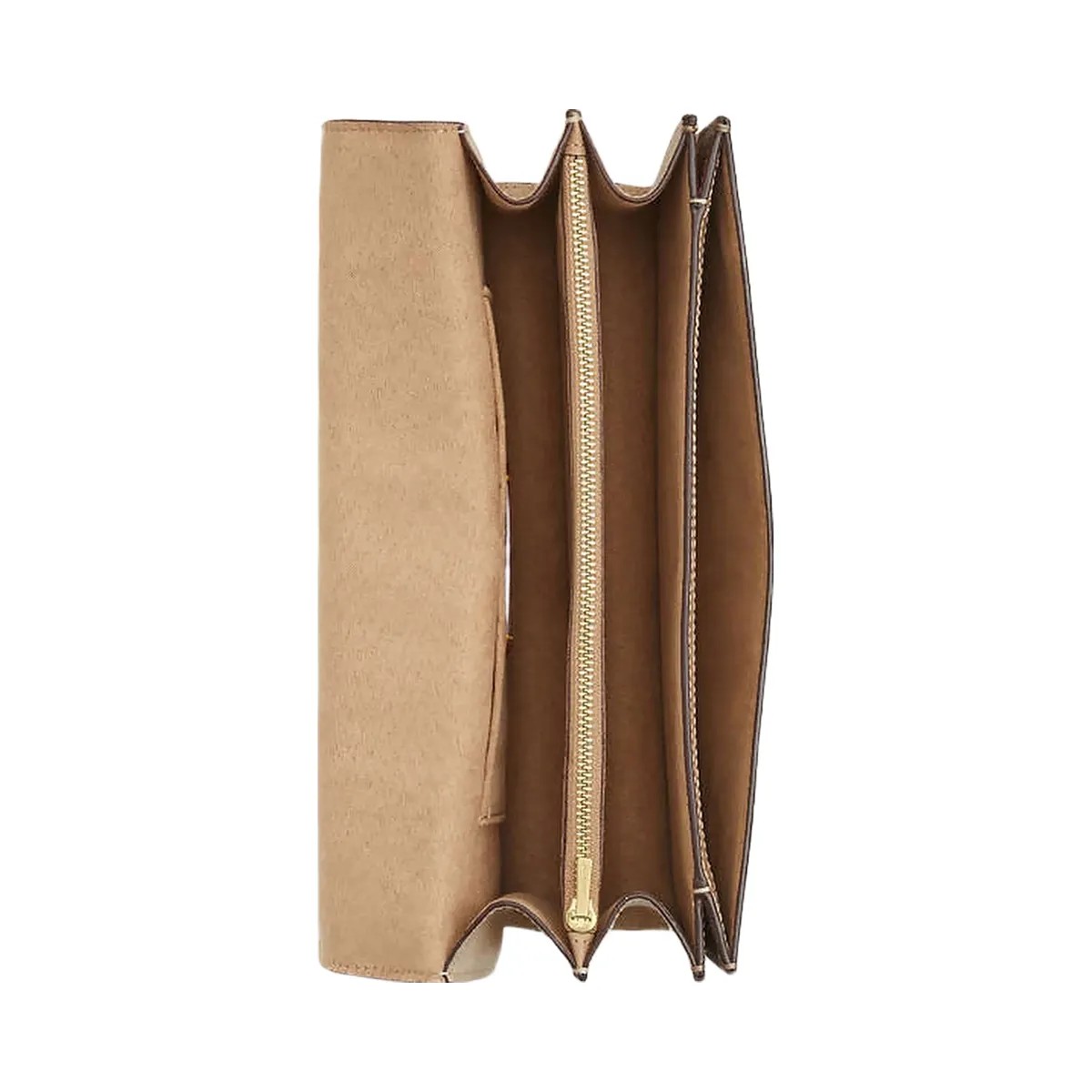 Coach Klare Envelope Crossbody Bag In Blocked Signature Canvas Signature Canvas-Gold-Sand-Tan - HypeFly India View 4