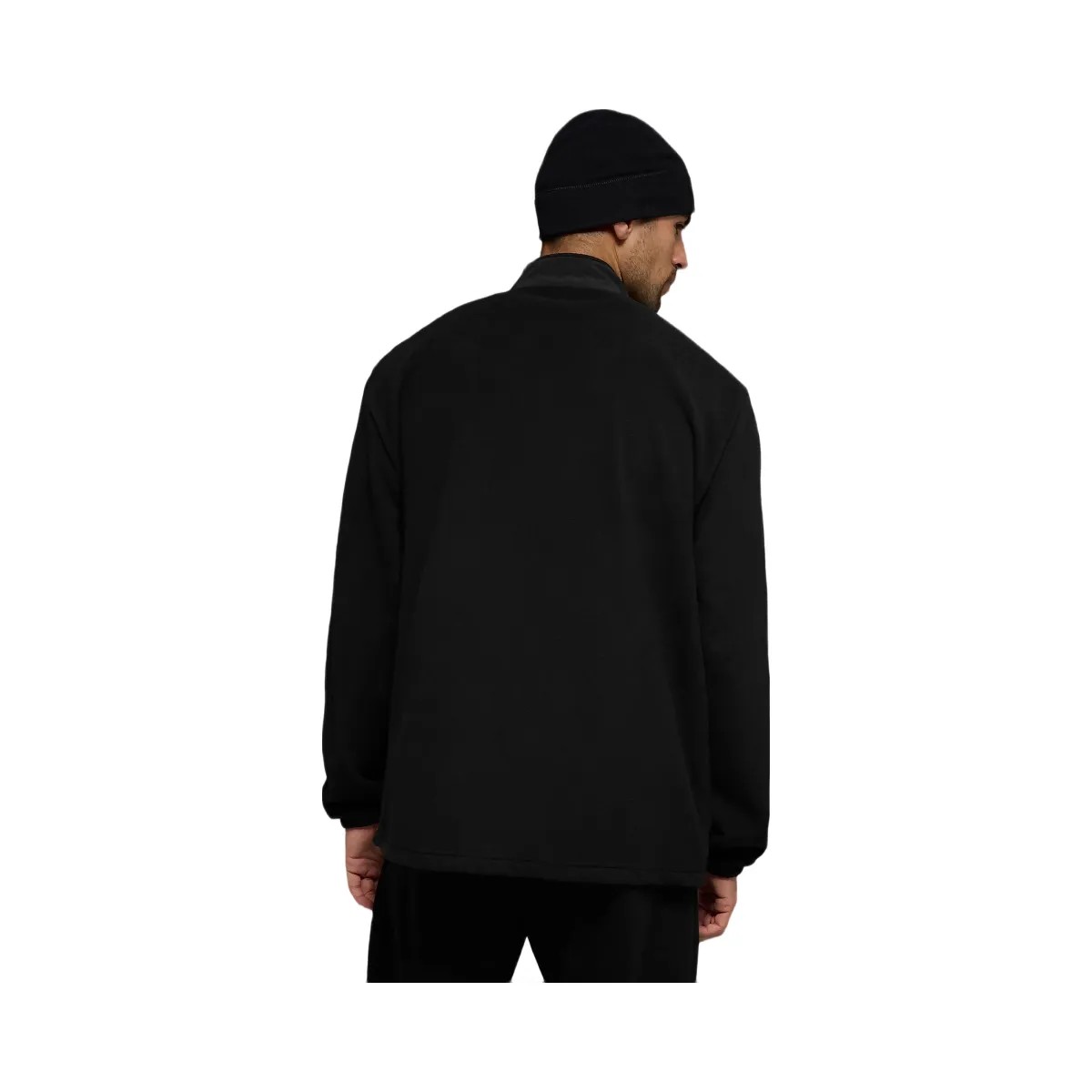 Alo Men's Polar Fleece Ridge Full Zip Jacket - Black - HypeFly India View 3