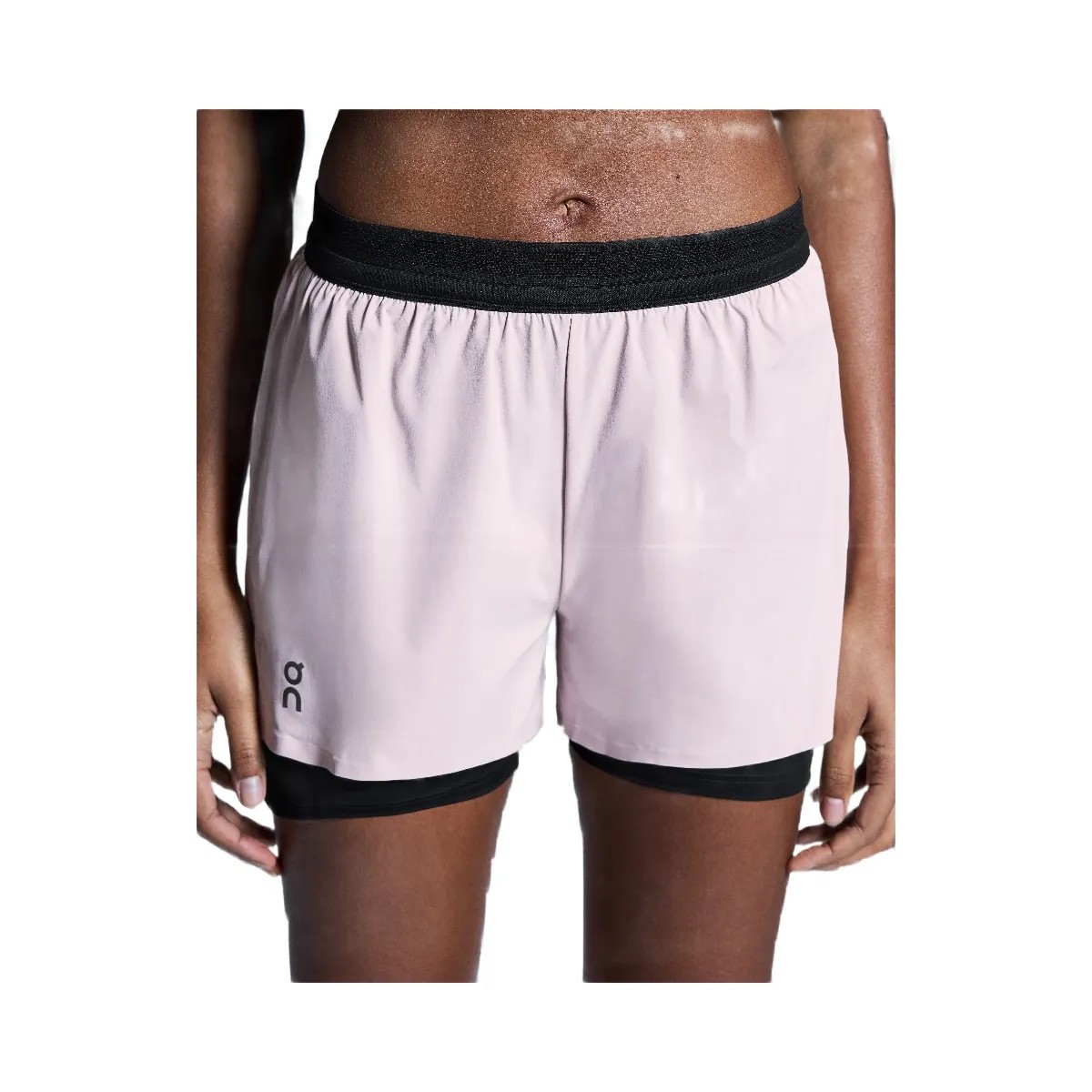 On 3" Performance 2/1 Shorts Mauve | Black  - HypeFly India View 4