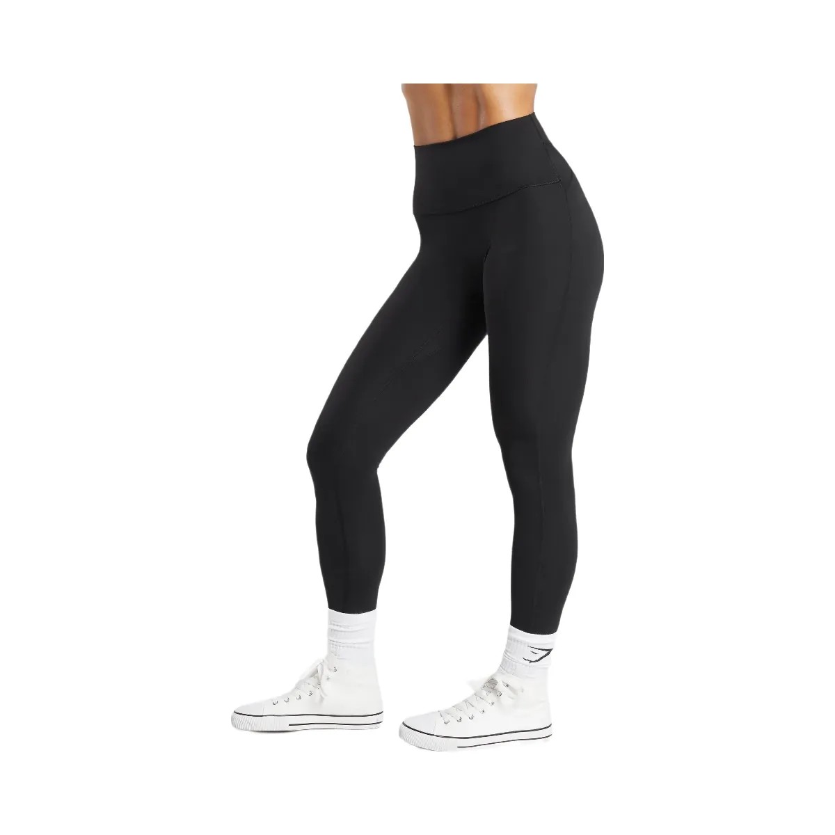 Gymshark Legacy Regular Leggings - Black - HypeFly India View 2