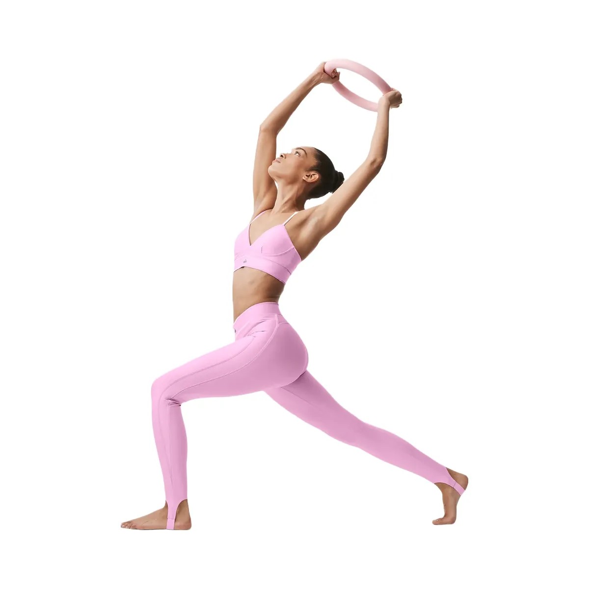 Alo Women's Airlift High-Waist Love Language Stirrup Legging - Candy Heart Pink - HypeFly India View 4