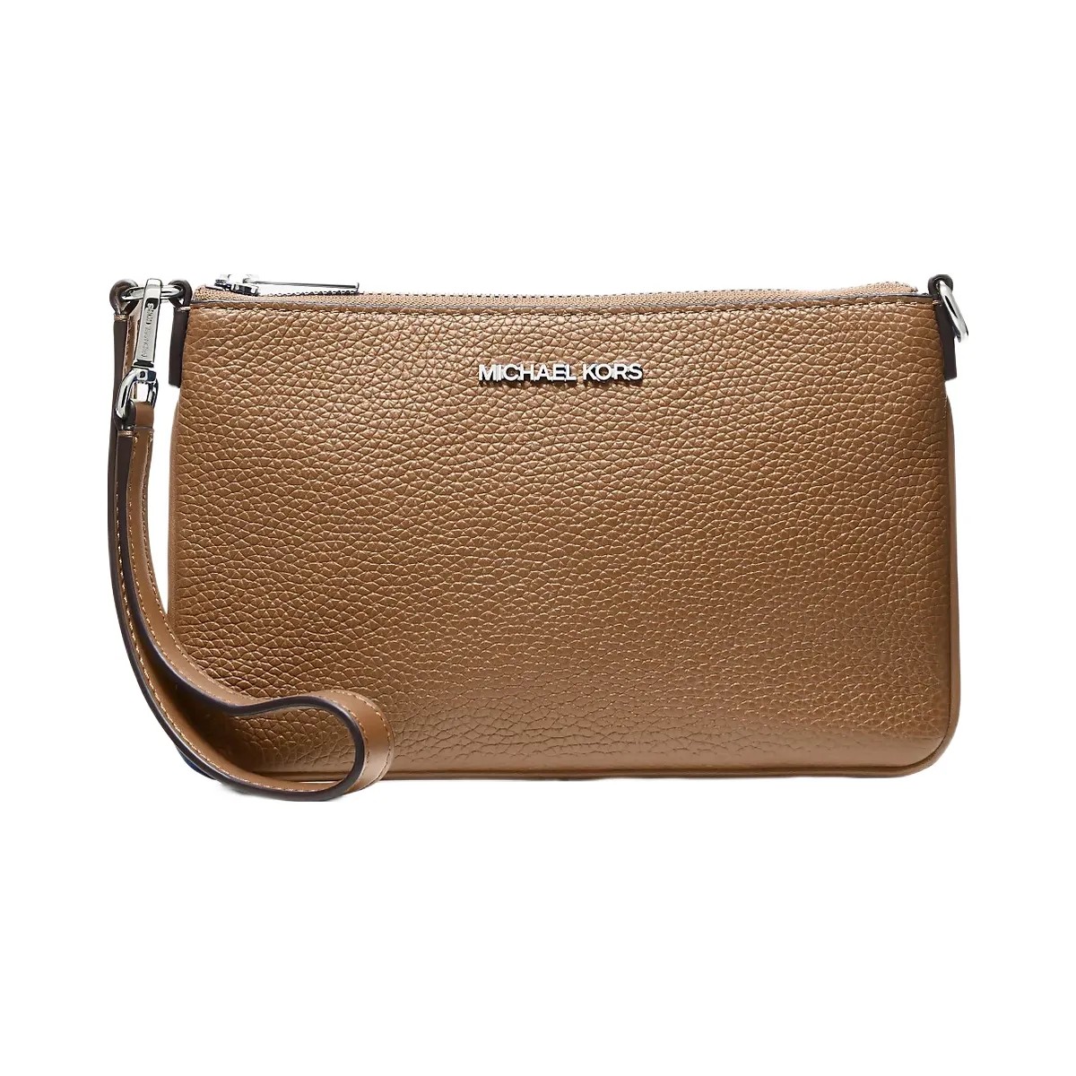 Michael Kors Jet Set Small Pebbled Leather Convertible Wristlet Driftwood - HypeFly India View 1