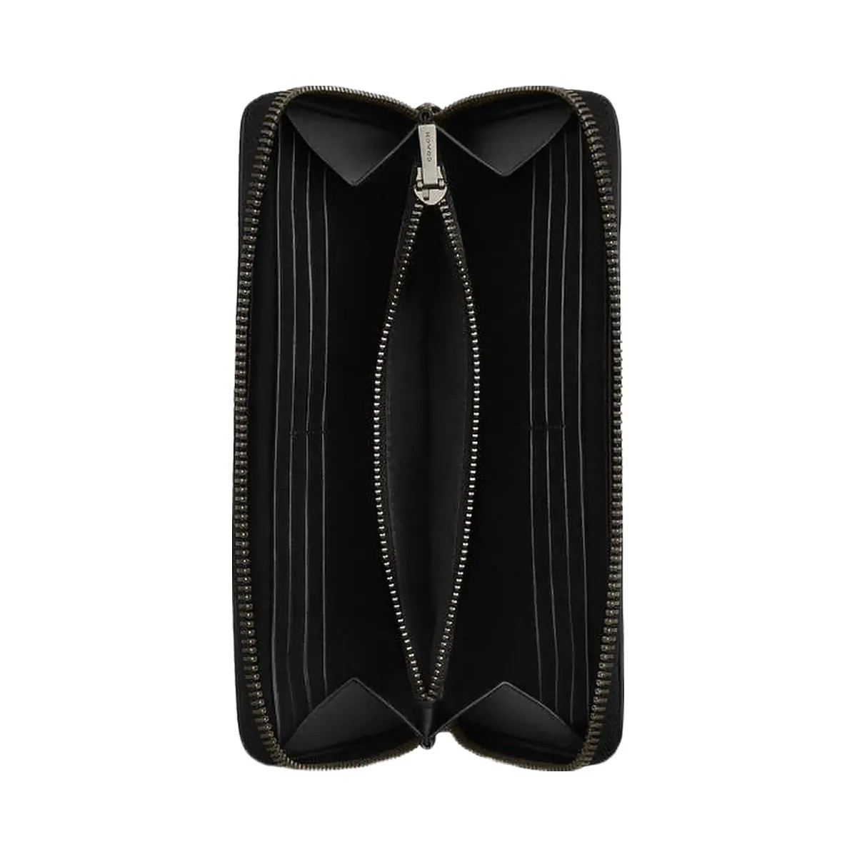 Coach Accordion Wallet In Signature Canvas Signature Canvas-Gunmetal-Charcoal-Black - HypeFly India View 2