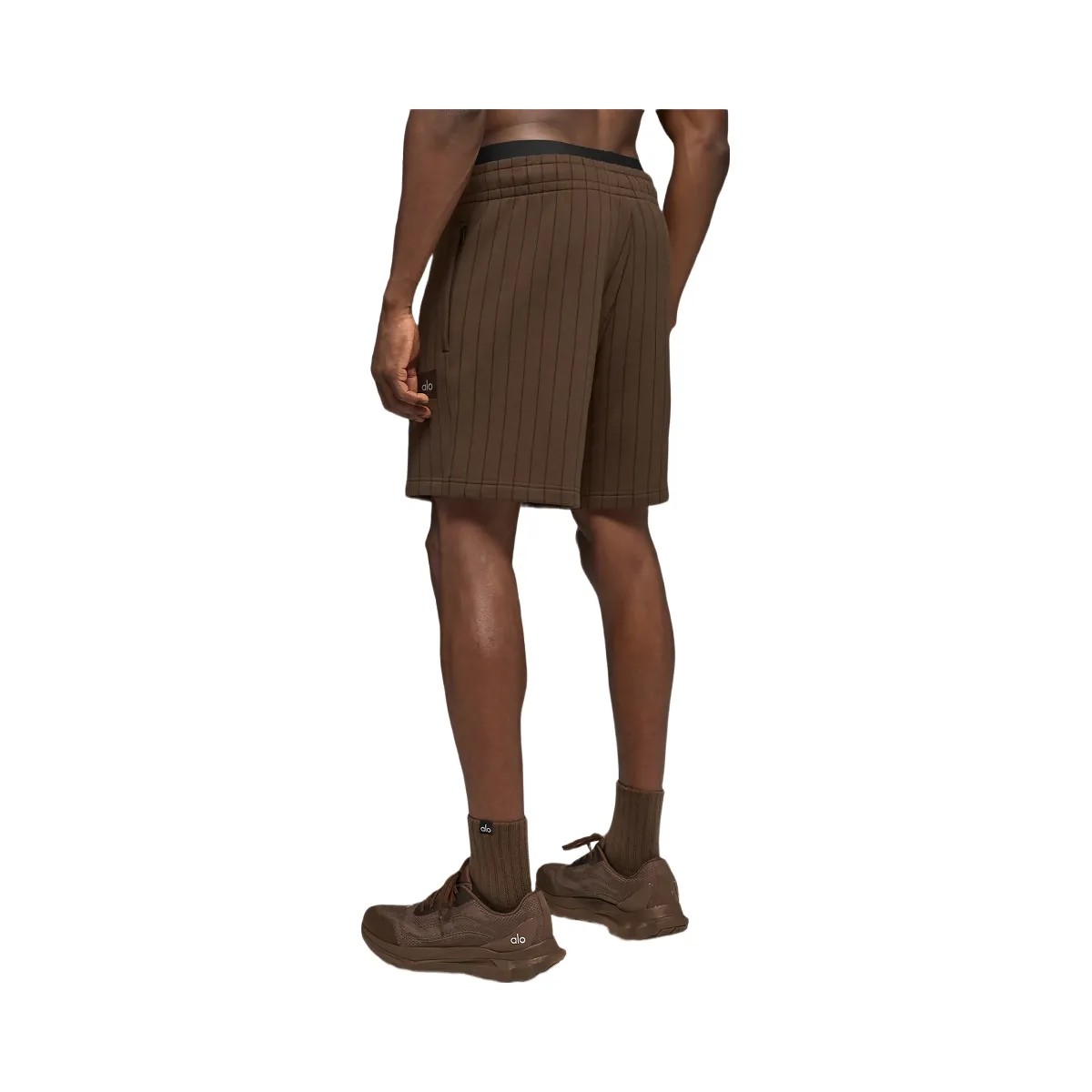 Alo Men's 7" Pinstripe Short - Espresso Pinstripe - HypeFly India View 5