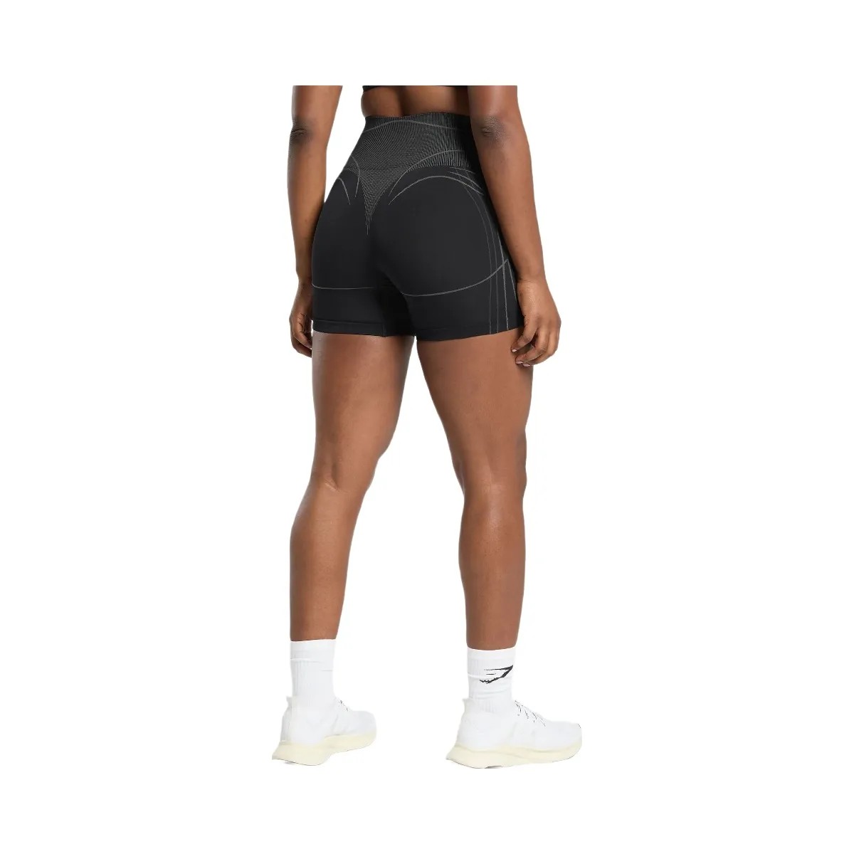 Gymshark Apex Seamless Shorts - Black/Graphite Grey - HypeFly India View 2