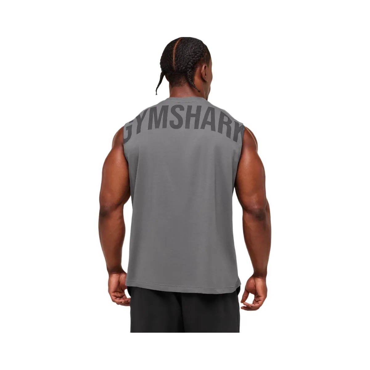 Gymshark Power Cut Off Tank - Dark Grey - HypeFly India View 3