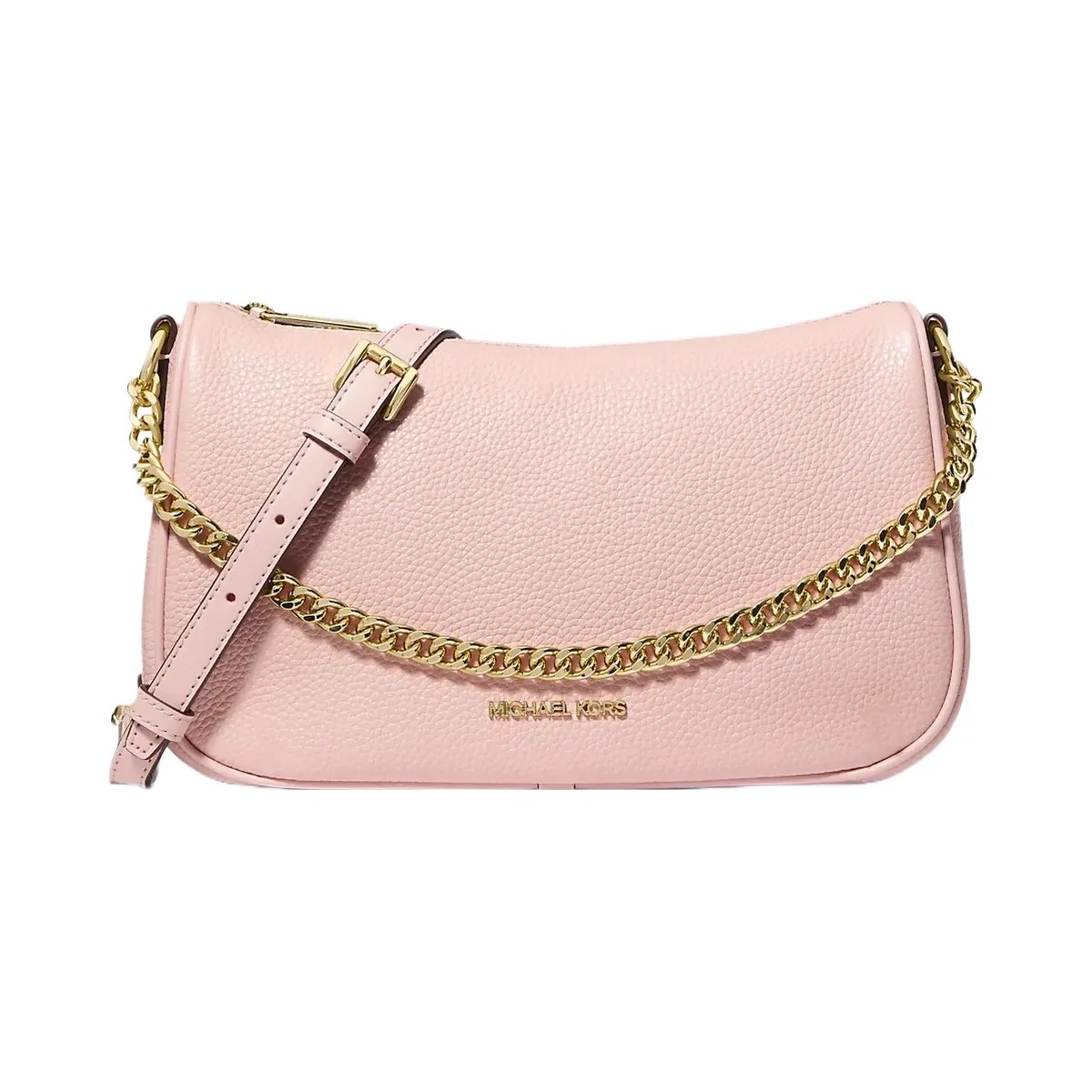 Michael Kors Carmela Medium Pebbled Leather Convertible Crossbody Bag Powder Blush - HypeFly India View 1